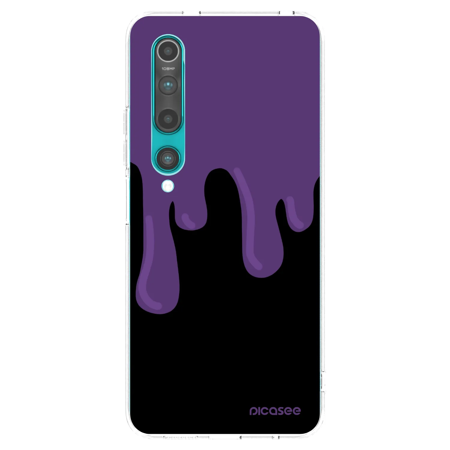 Picasee Xiaomi Mi 10 Hülle - Transparentes Silikon - Purple spooky