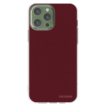 Picasee Apple iPhone 13 Pro Max Hülle - Transparentes Silikon - Burgundy red