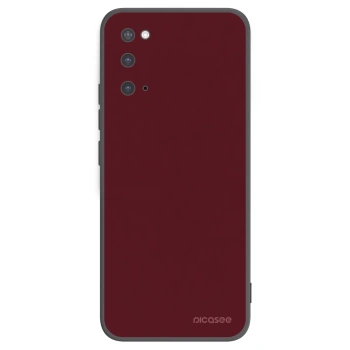 Picasee Samsung Galaxy S20 G980F Hülle - Schwarzes Silikon - Burgundy red