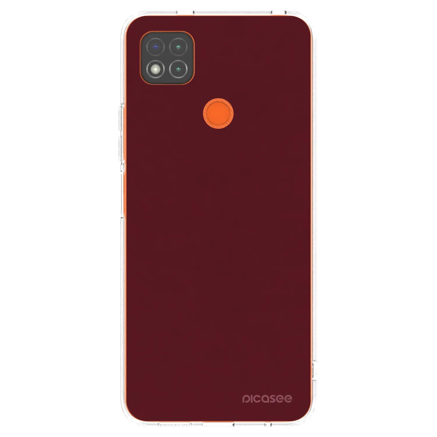 Picasee Xiaomi Redmi 9C Hülle - Transparentes Silikon - Burgundy red