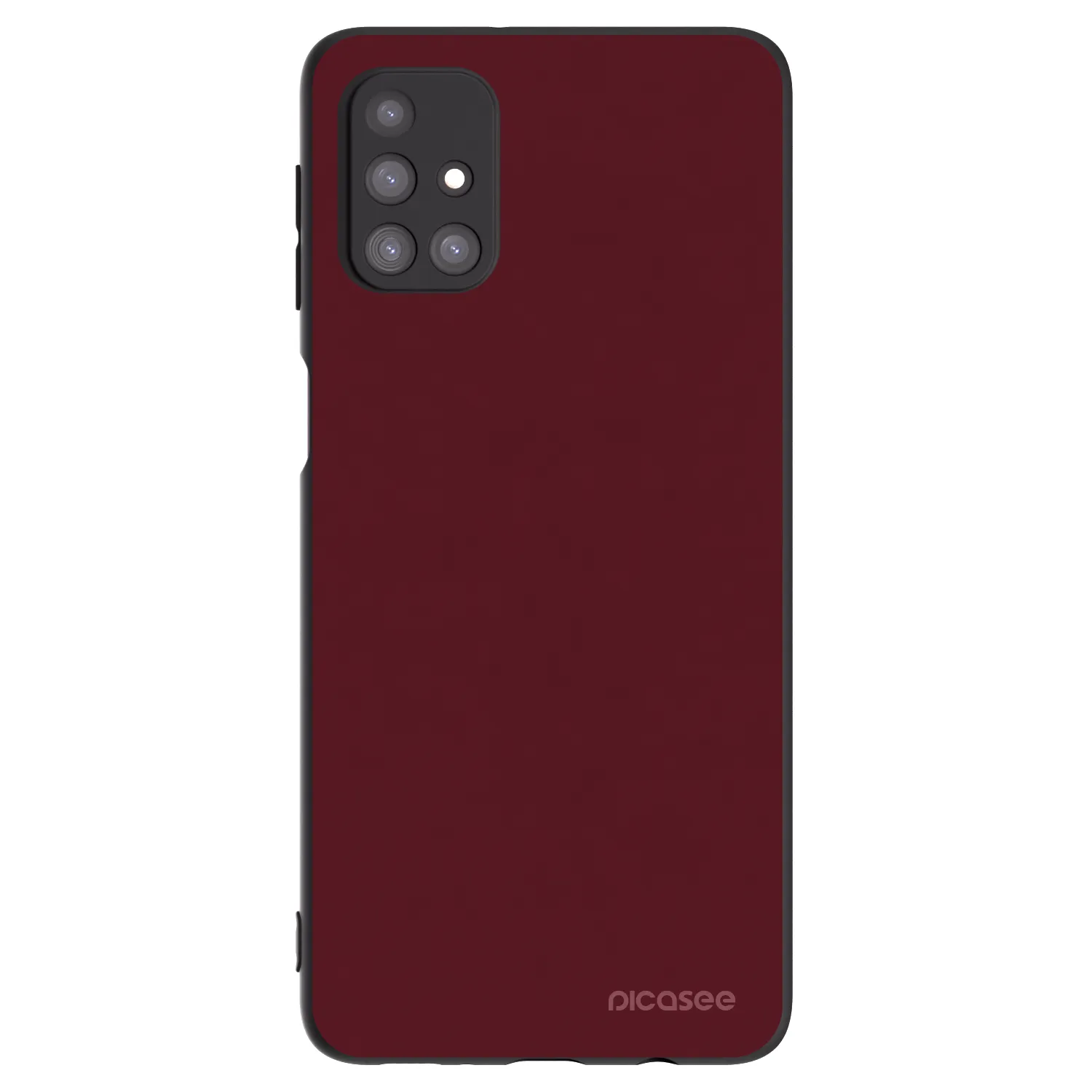 Picasee Samsung Galaxy M31s Hülle - Schwarzes Silikon - Burgundy red