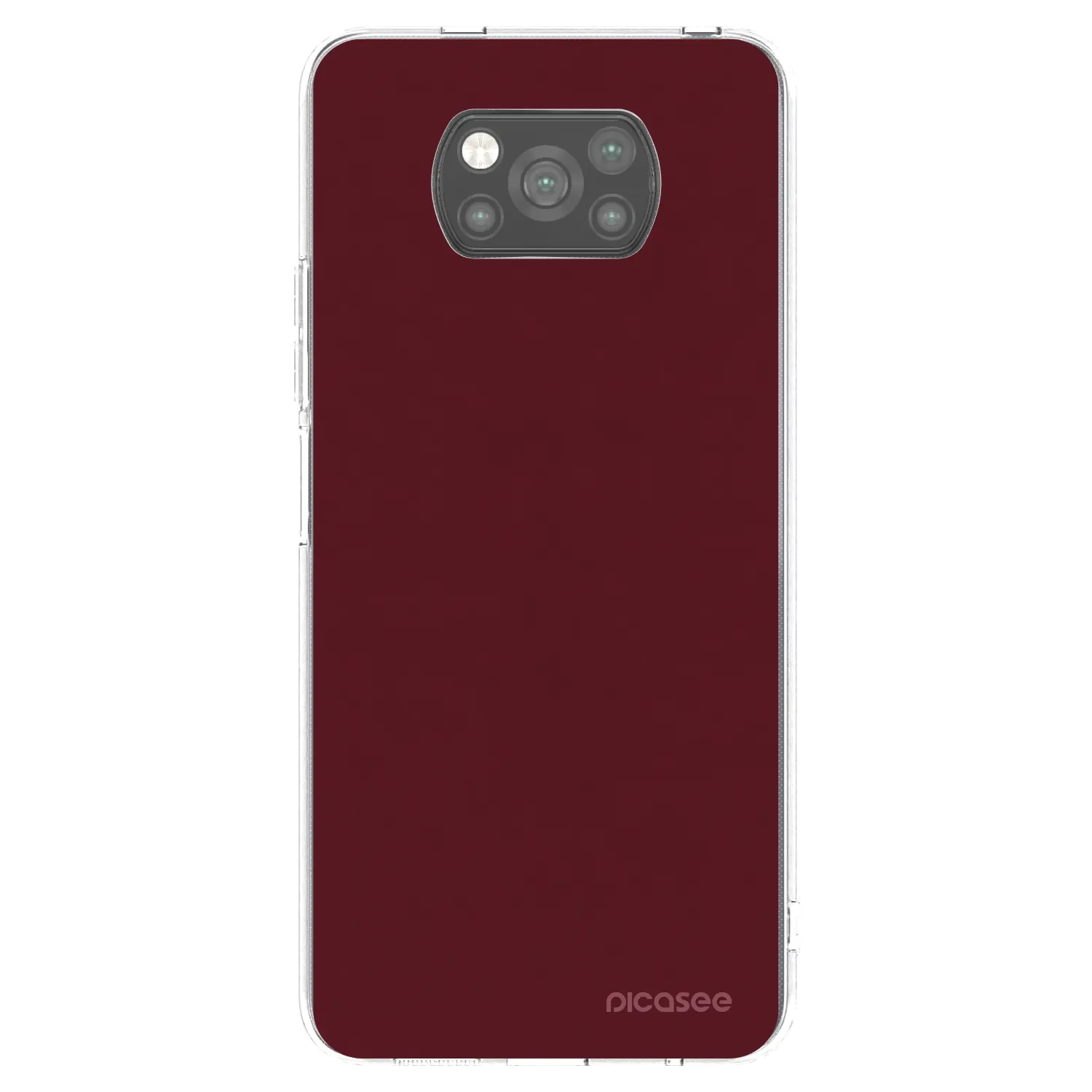 Picasee Xiaomi Poco X3 Hülle - Schwarzes Silikon - Burgundy red