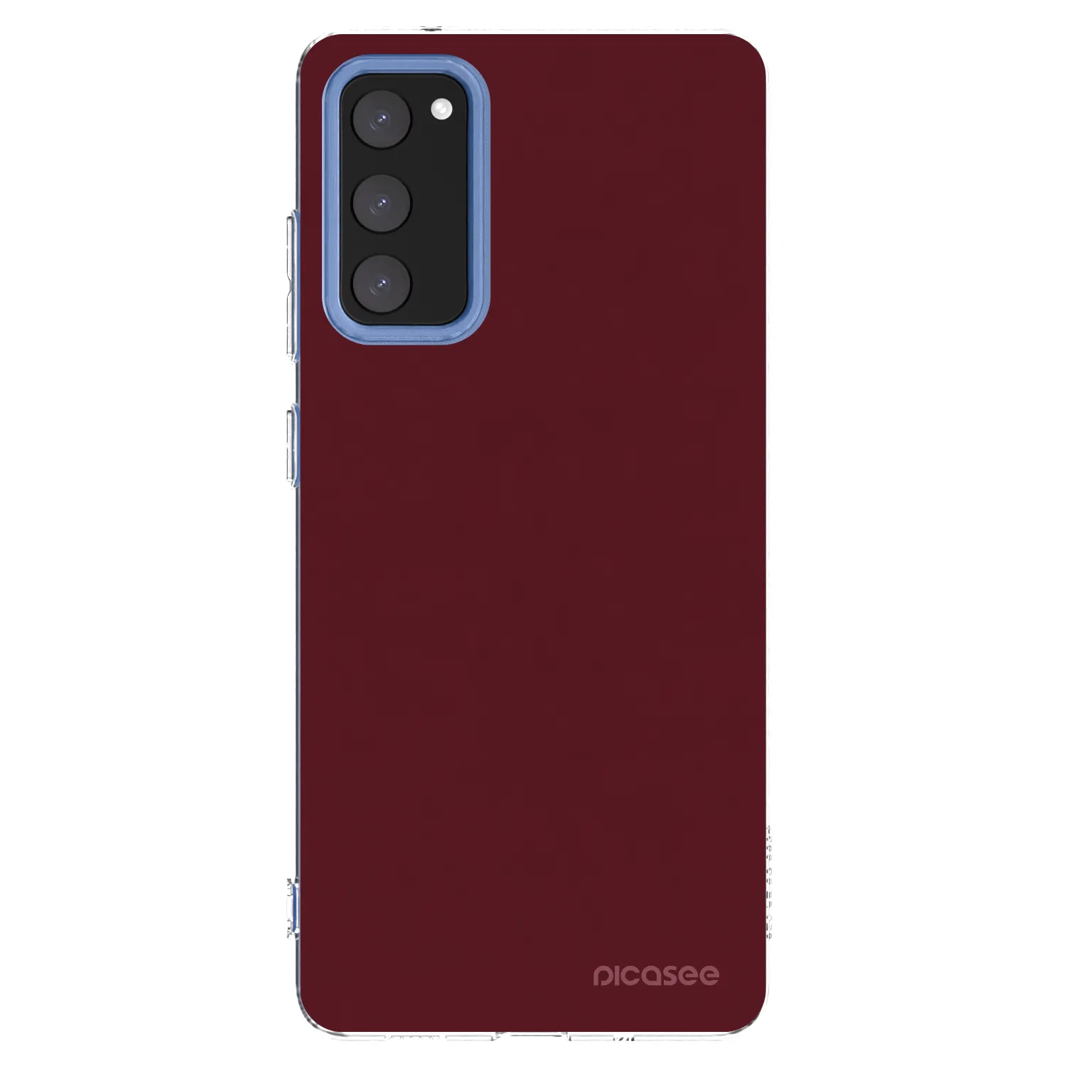 Picasee Samsung Galaxy S20 FE Hülle - Transparentes Silikon - Burgundy red
