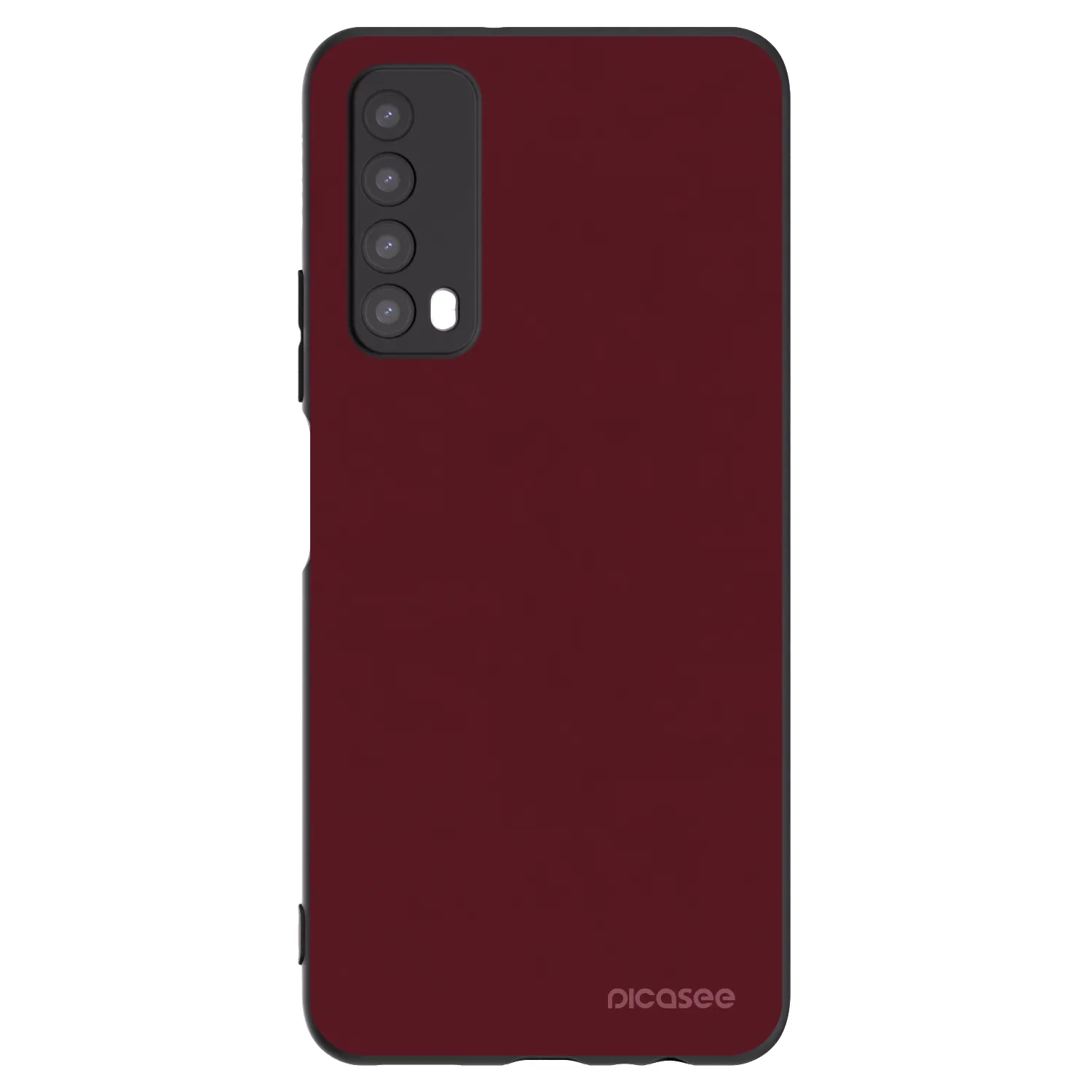 Picasee Huawei P Smart 2021 Hülle - Schwarzes Silikon - Burgundy red