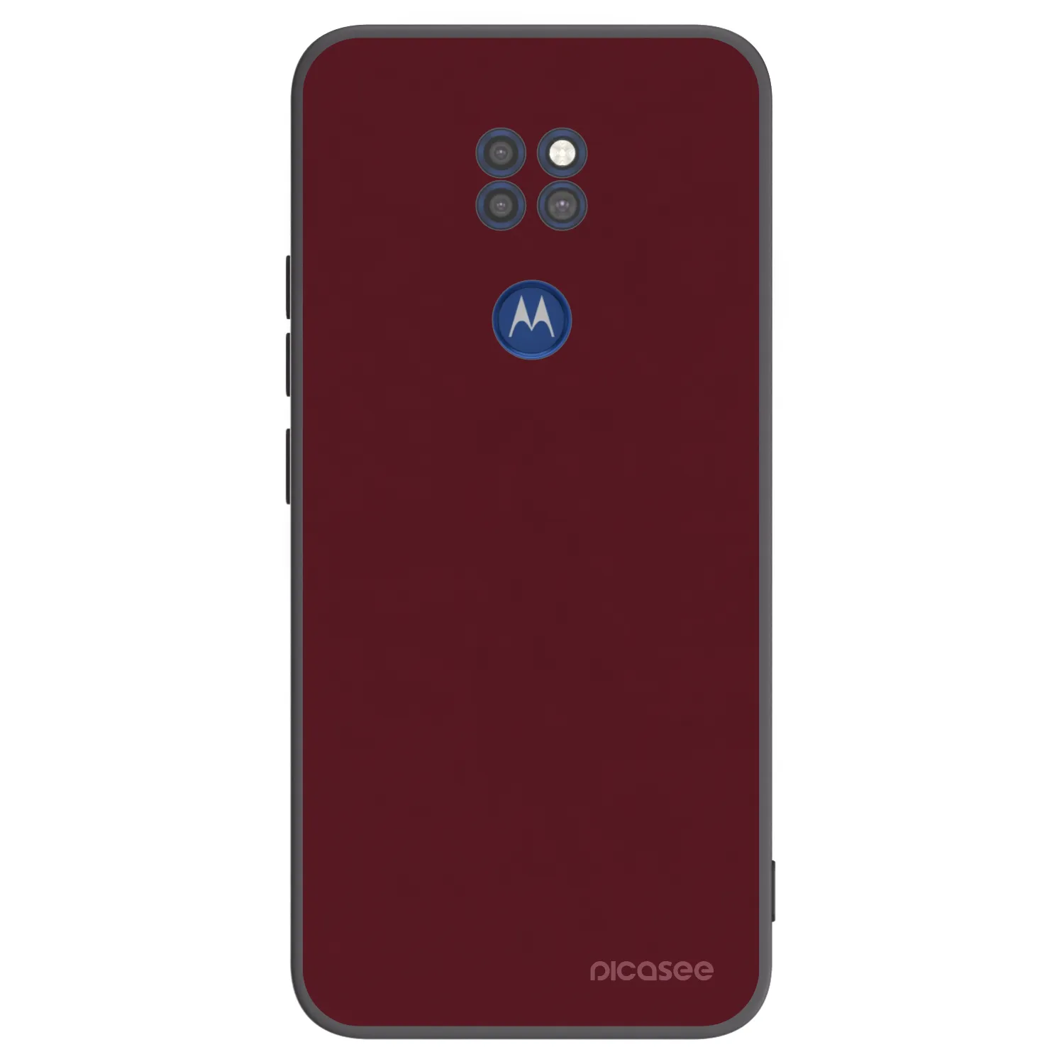 Picasee Motorola Moto G9 Play Hülle - Schwarzes Silikon - Burgundy red