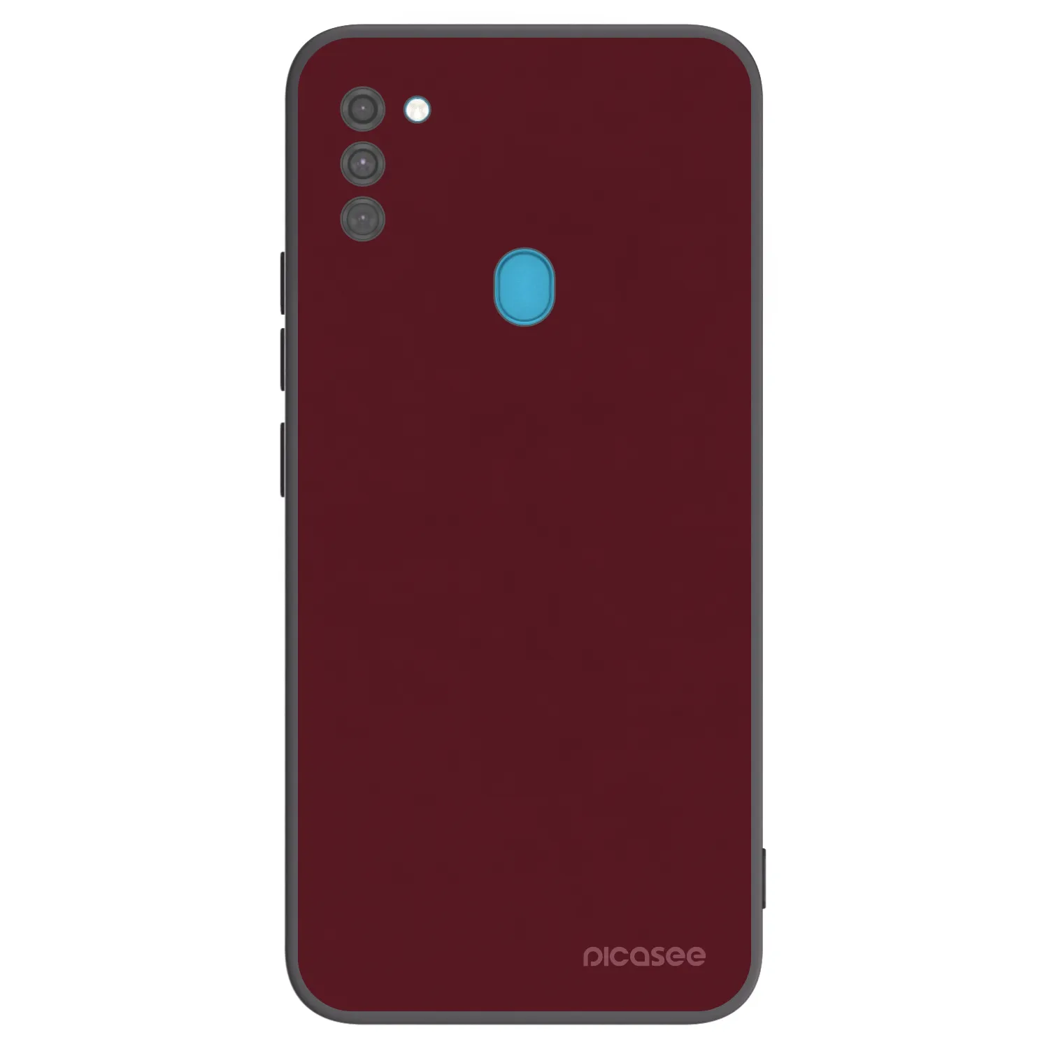Picasee Samsung Galaxy M11 Hülle - Schwarzes Silikon - Burgundy red
