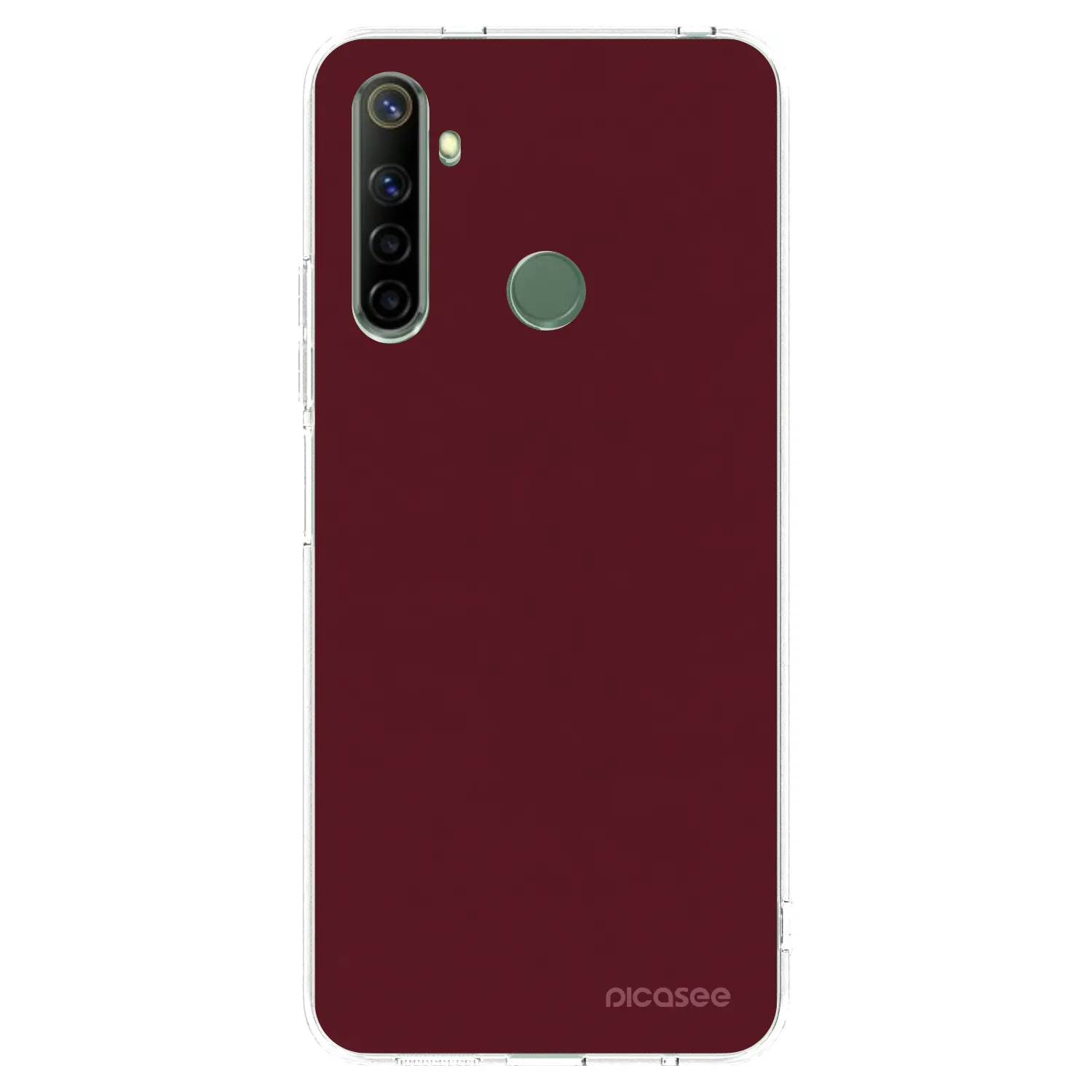 Picasee Realme 6i Hülle - Transparentes Silikon - Burgundy red