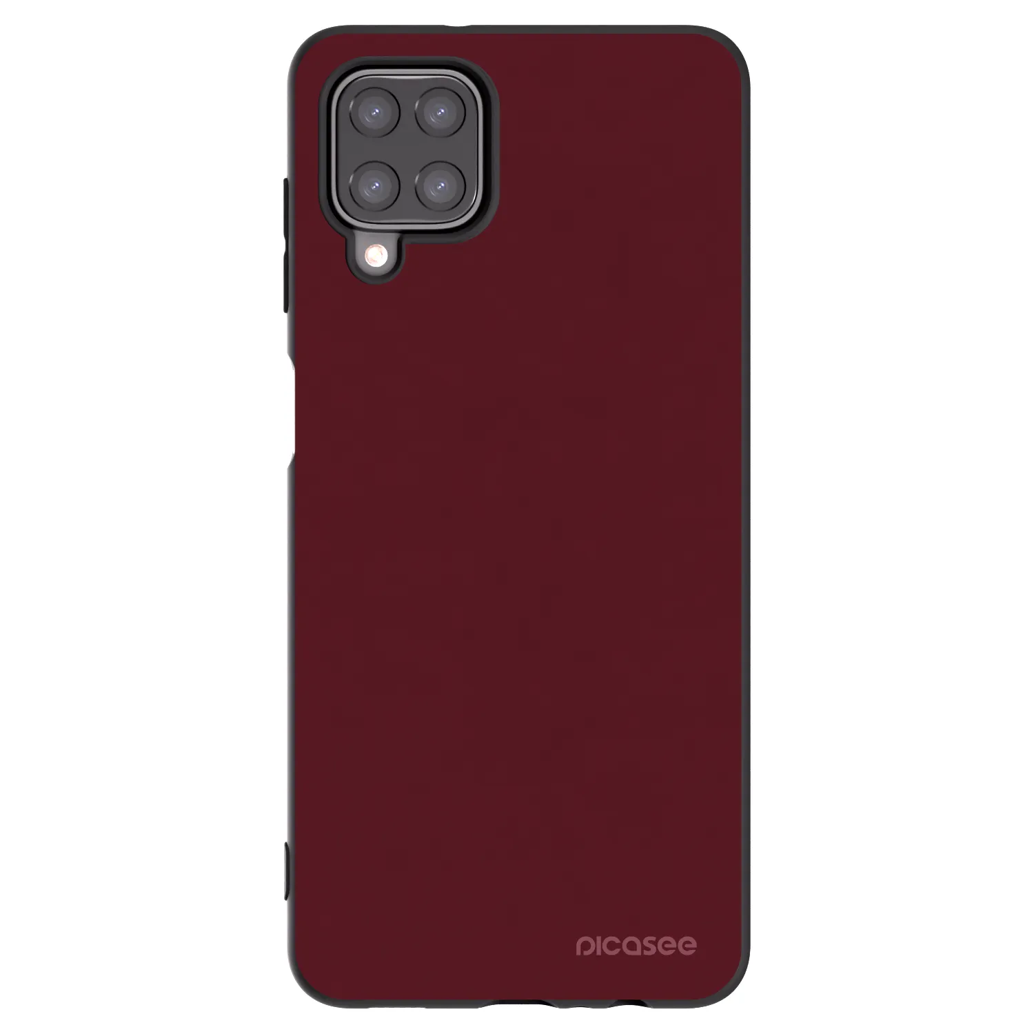 Picasee Samsung Galaxy A12 A125F Hülle - Schwarzes Silikon - Burgundy red