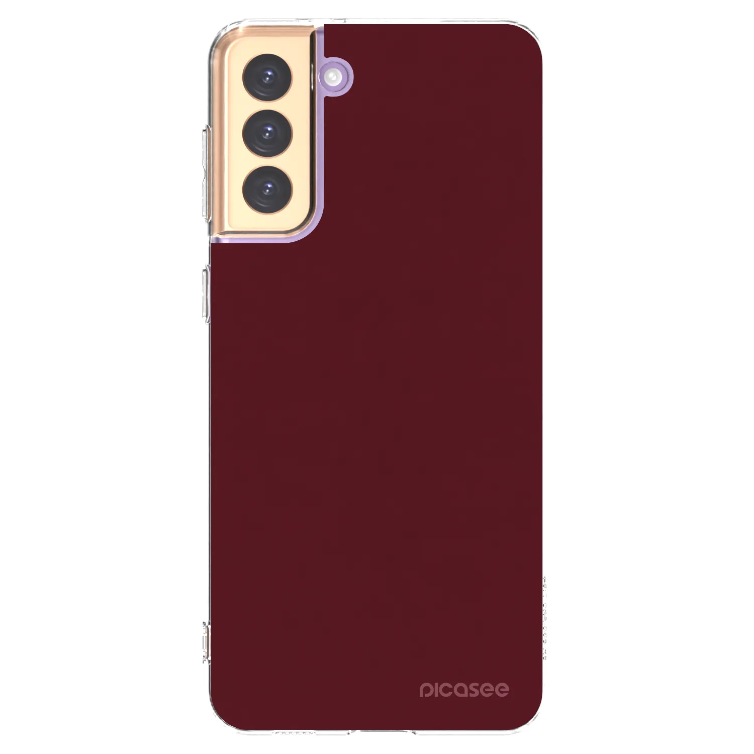 Picasee Samsung Galaxy S21+ 5G G996F Hülle - Transparentes Silikon - Burgundy red