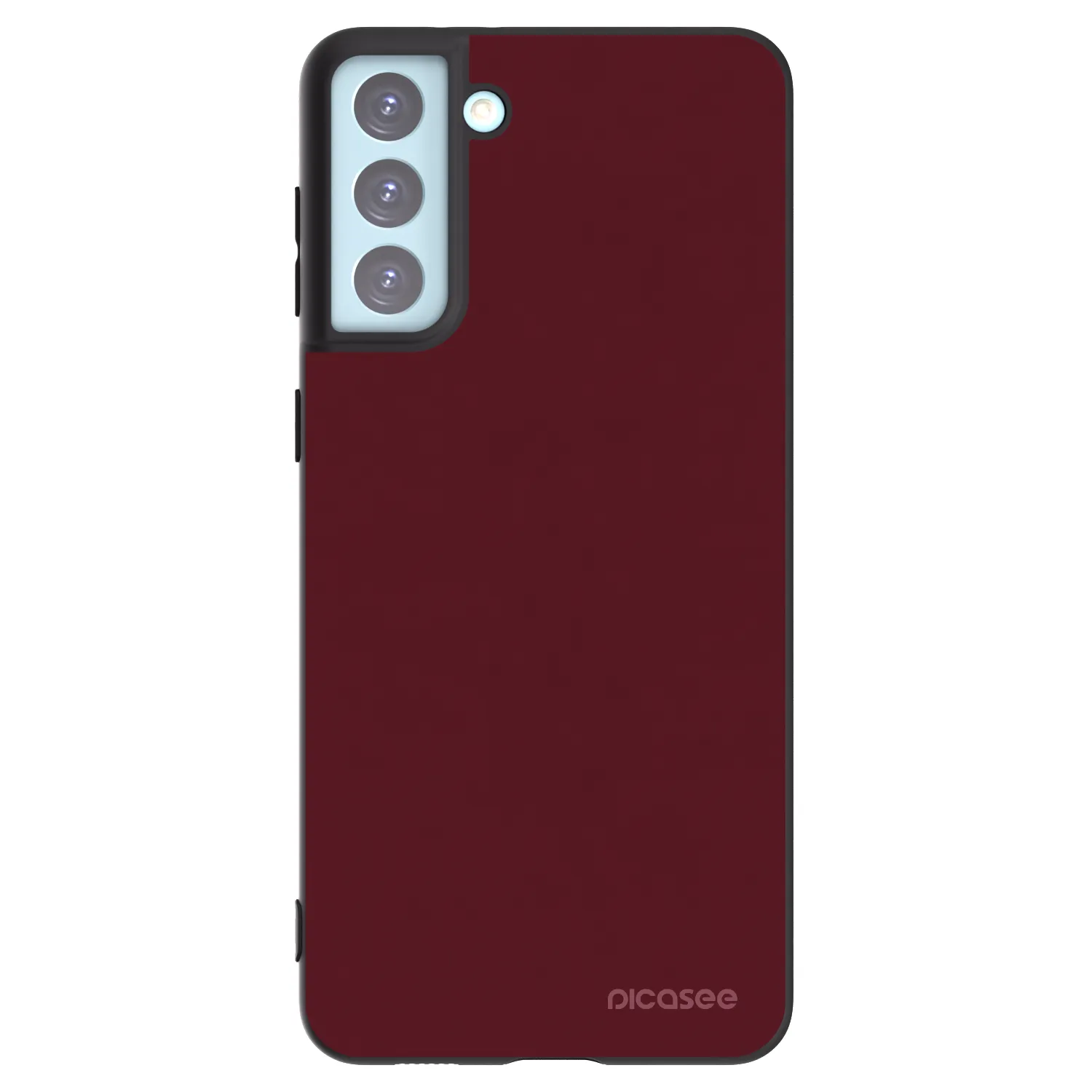 Picasee Samsung Galaxy S21+ 5G G996F Hülle - Schwarzes Silikon - Burgundy red