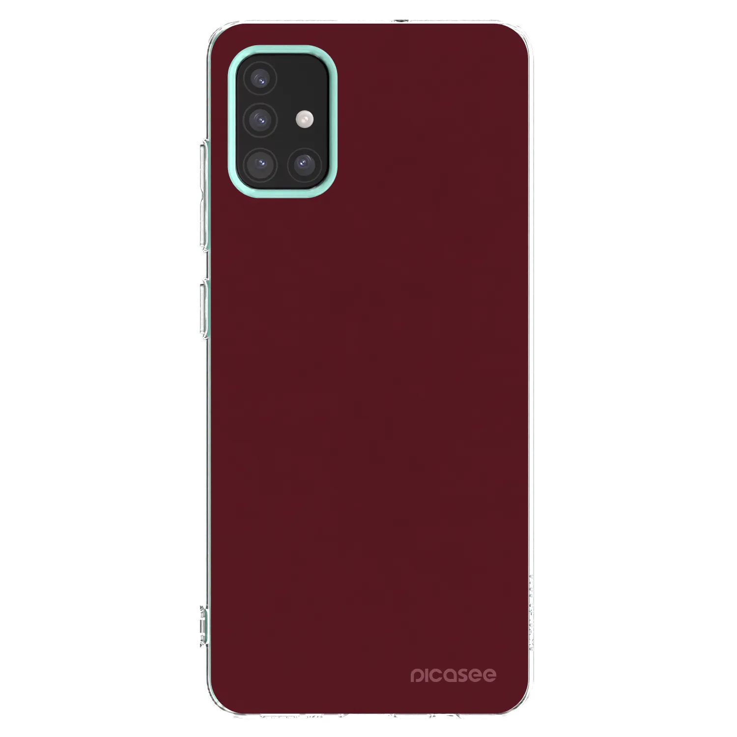 Picasee Samsung Galaxy M31s Hülle - Transparentes Silikon - Burgundy red