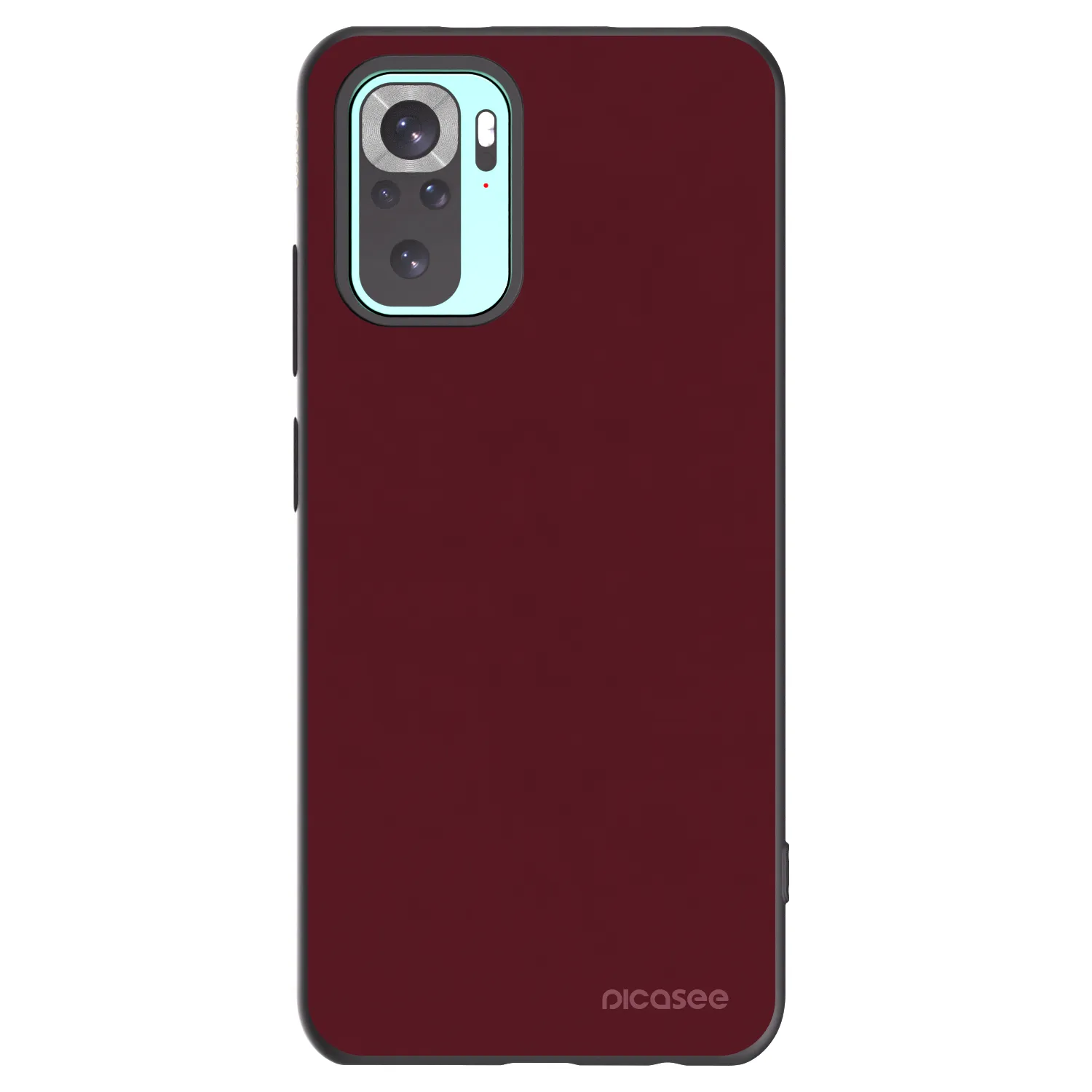 Picasee Xiaomi Redmi Note 10 Pro Hülle - Schwarzes Silikon - Burgundy red