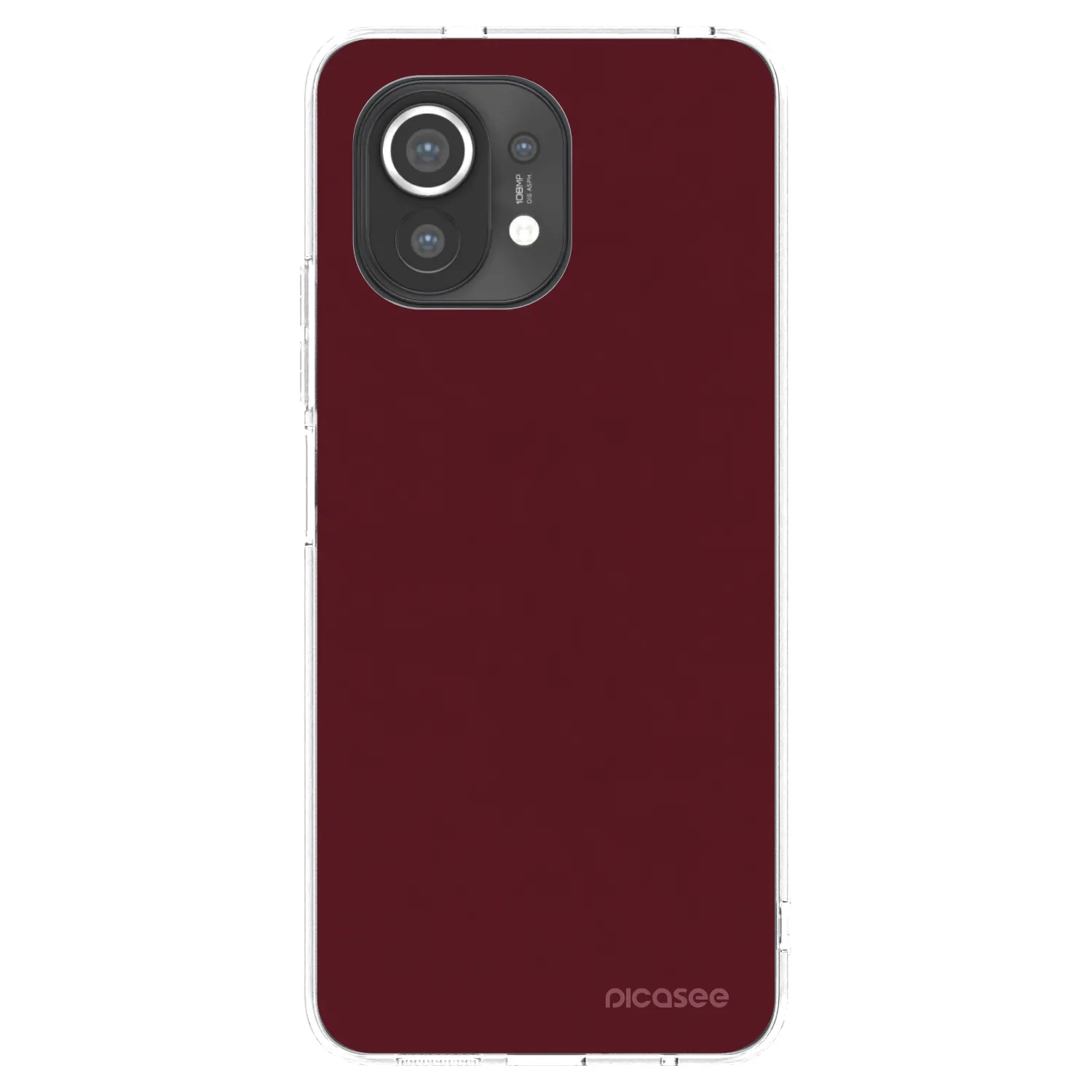 Picasee Xiaomi Mi 11 Hülle - Transparentes Silikon - Burgundy red