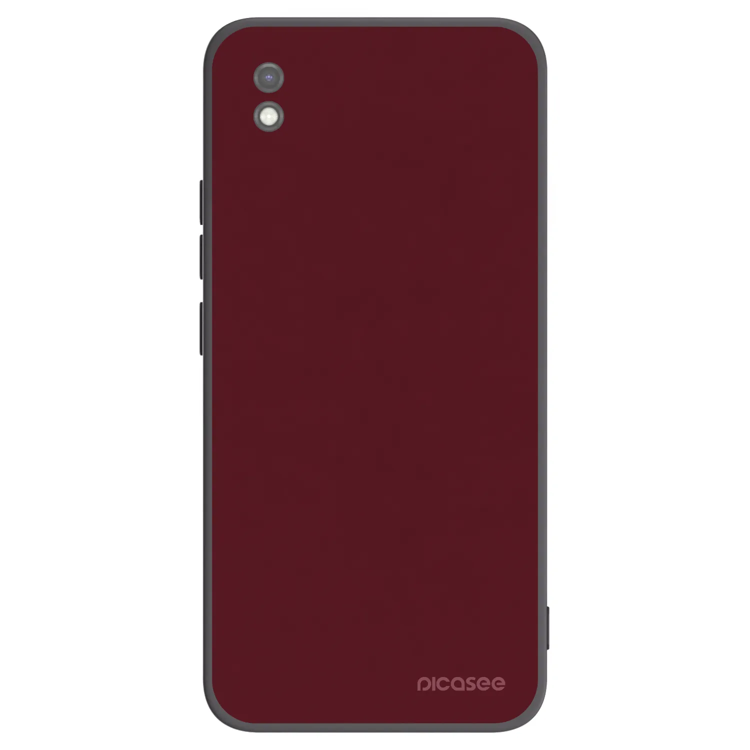 Picasee Xiaomi Redmi 9AT Hülle - Schwarzes Silikon - Burgundy red