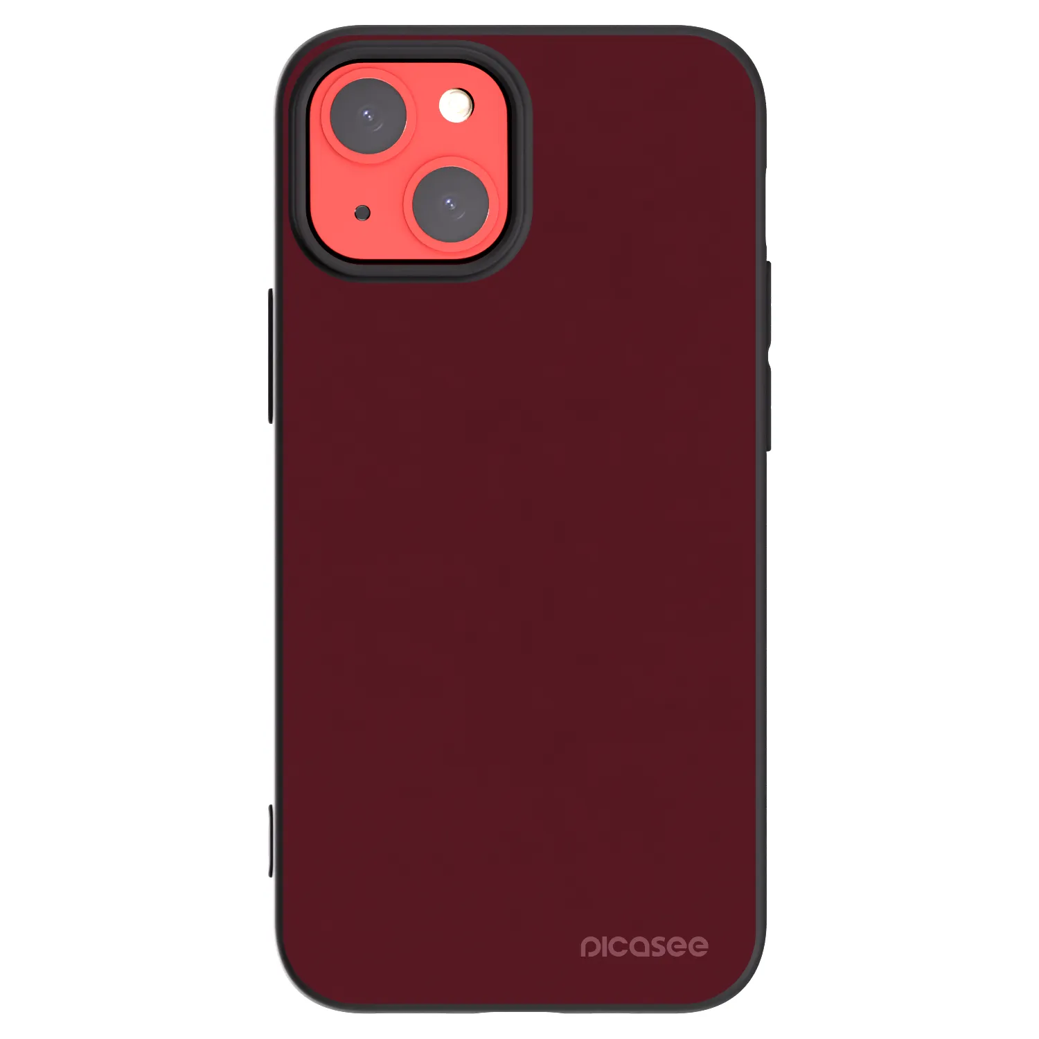 Picasee Apple iPhone 13 mini Hülle - Schwarzes Silikon - Burgundy red