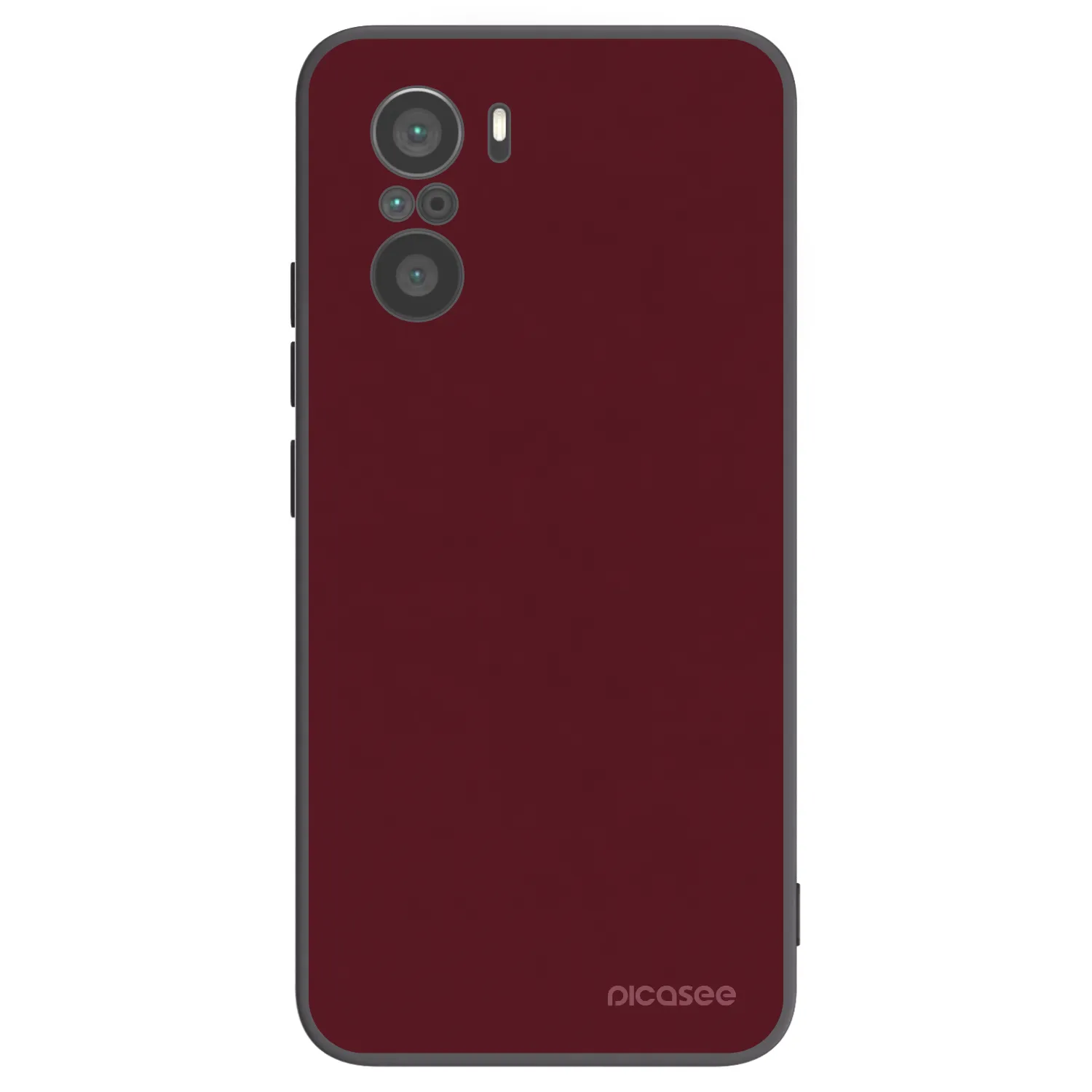Picasee Xiaomi Poco F3 Hülle - Schwarzes Silikon - Burgundy red