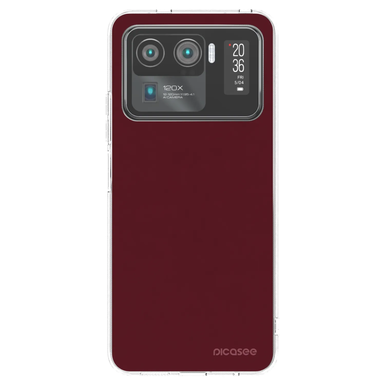 Picasee Xiaomi Mi 11 Ultra Hülle - Transparentes Silikon - Burgundy red