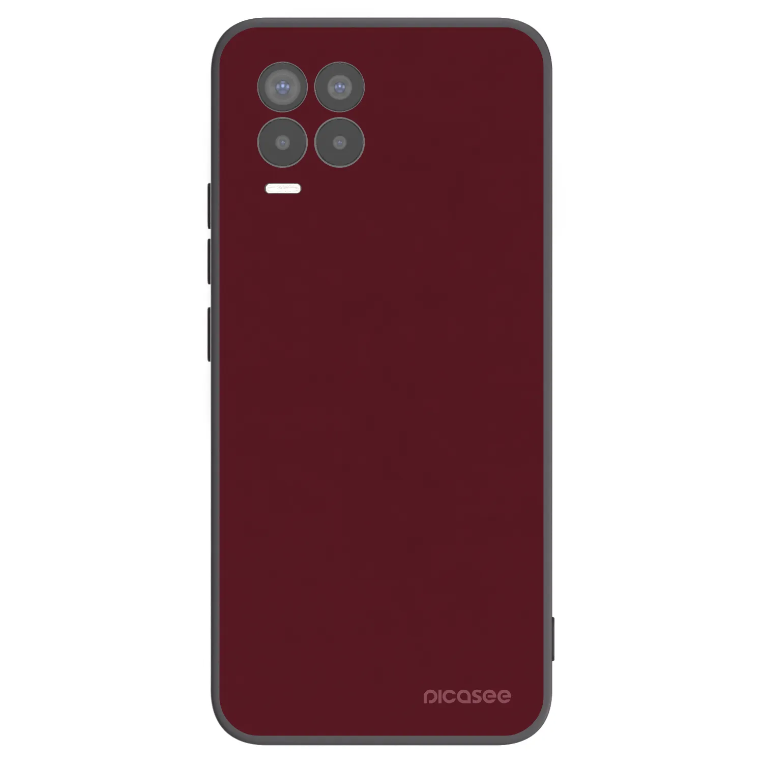 Picasee Realme 8 4G Hülle - Schwarzes Silikon - Burgundy red