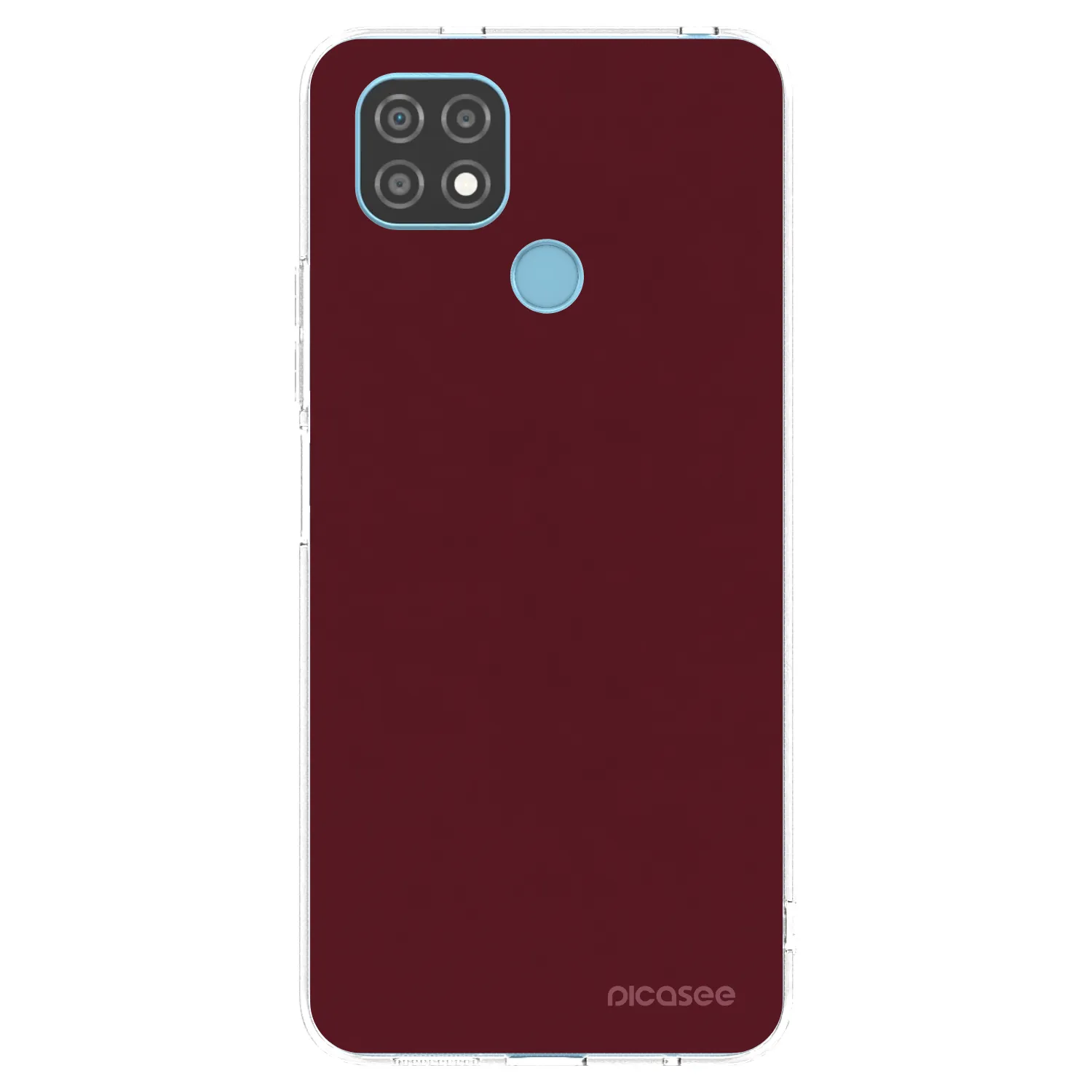 Picasee Realme C21 Hülle - Transparentes Silikon - Burgundy red
