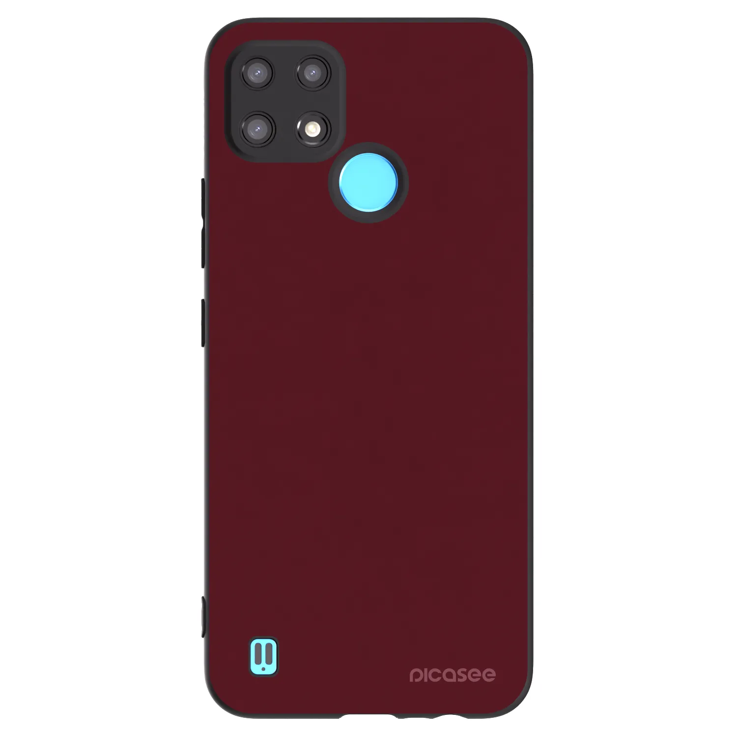 Picasee Realme C21 Hülle - Schwarzes Silikon - Burgundy red