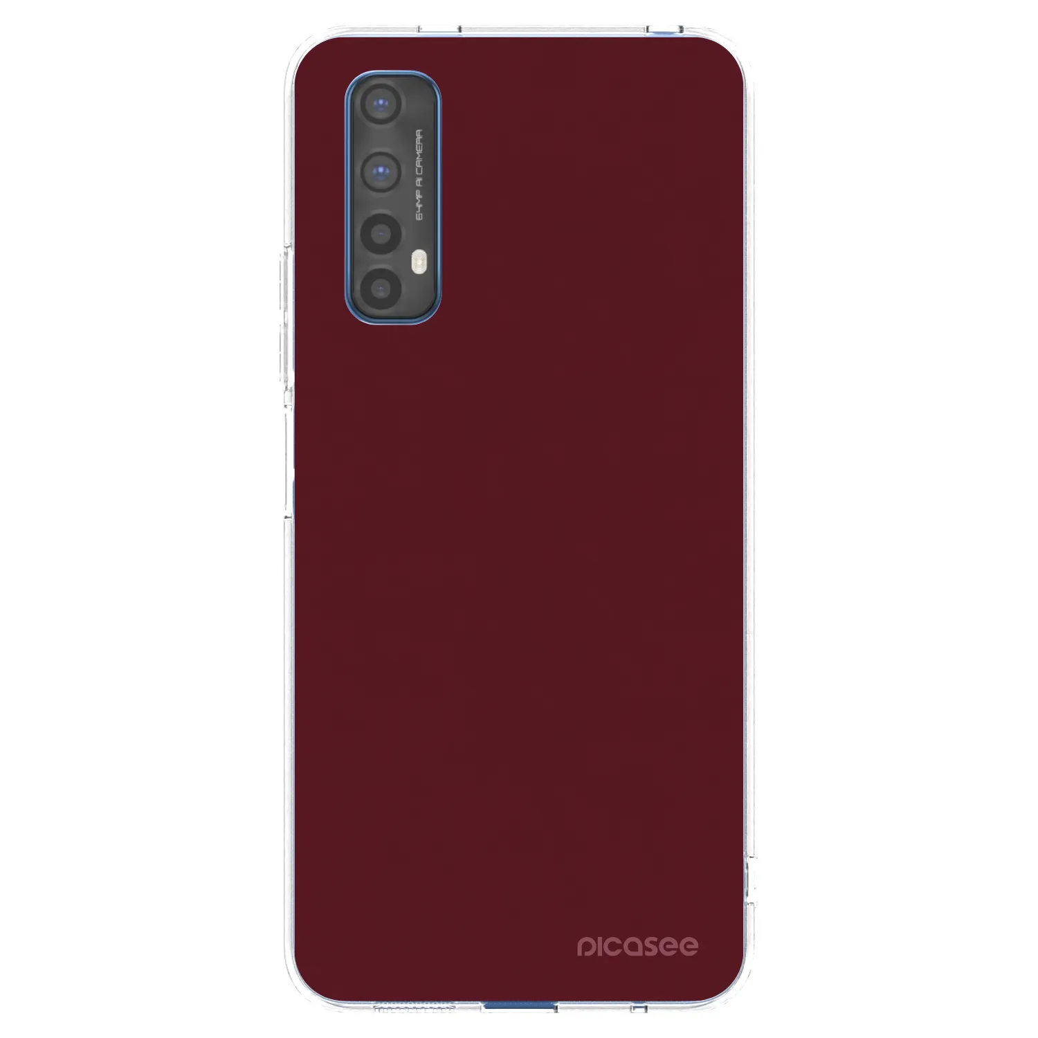 Picasee Realme 7 Hülle - Transparentes Silikon - Burgundy red