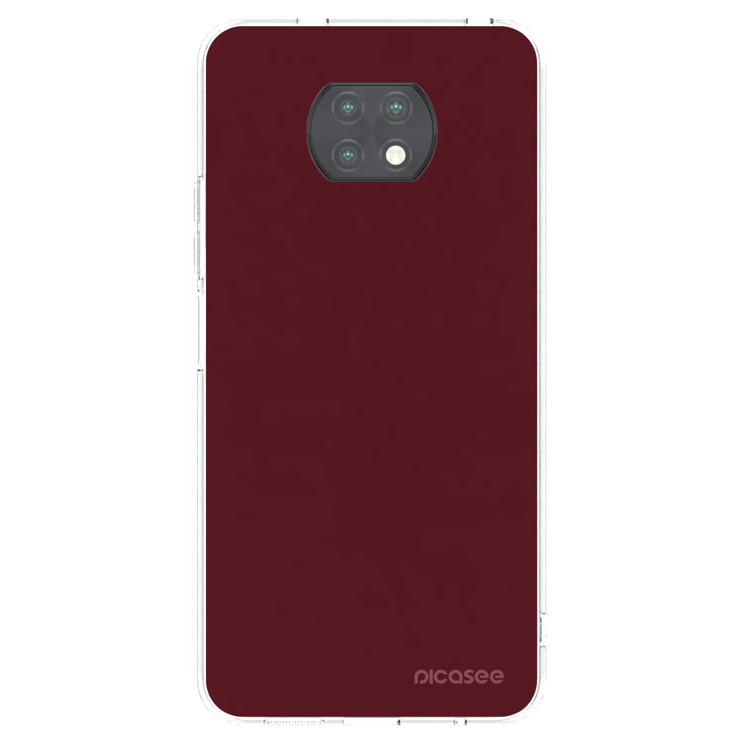 Picasee Xiaomi Redmi Note 9T Hülle - Transparentes Silikon - Burgundy red