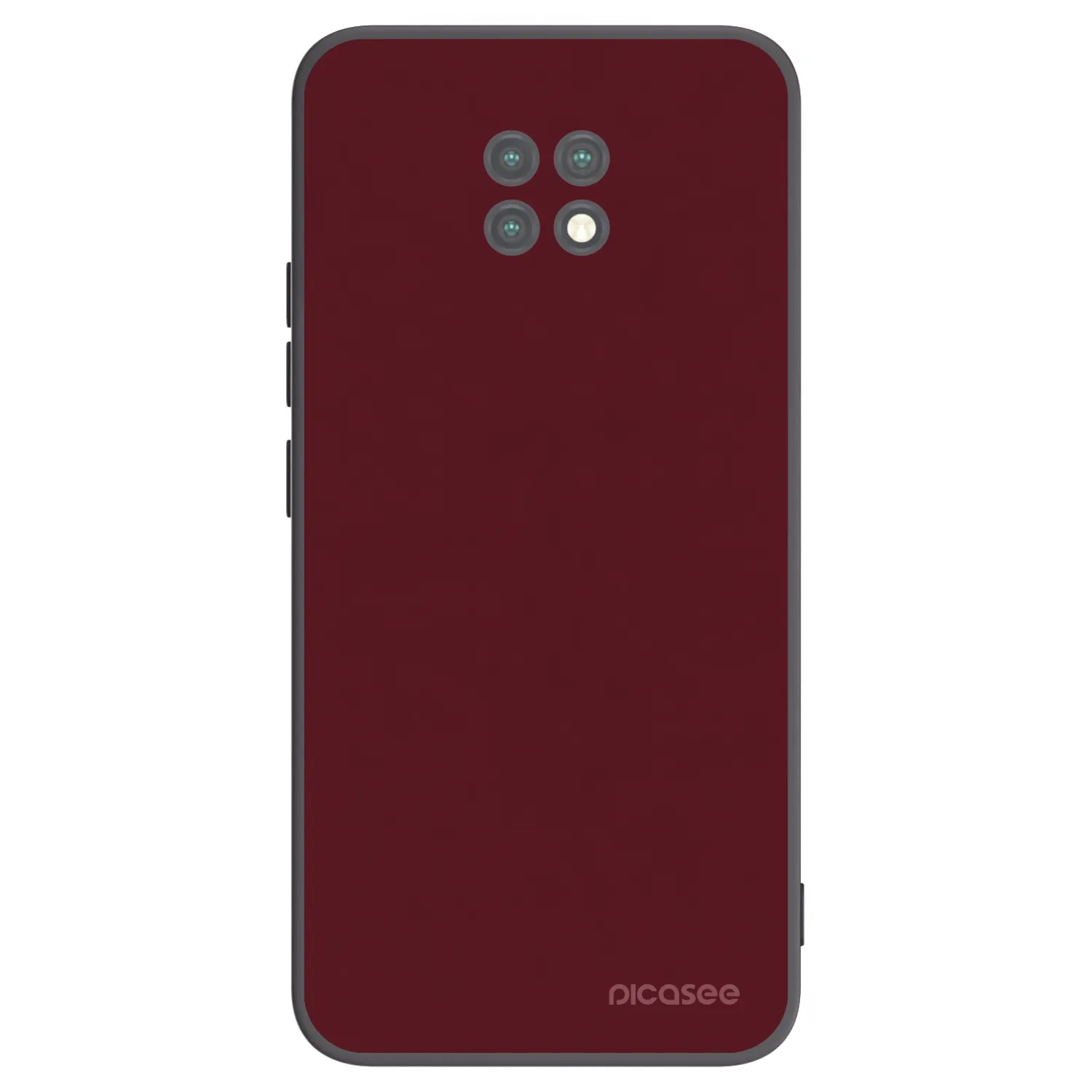 Picasee Xiaomi Redmi Note 9T Hülle - Schwarzes Silikon - Burgundy red