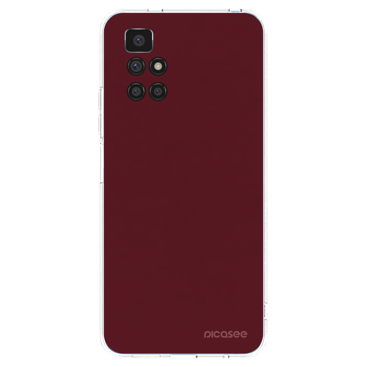 Picasee Xiaomi Redmi 10 Hülle - Transparentes Silikon - Burgundy red