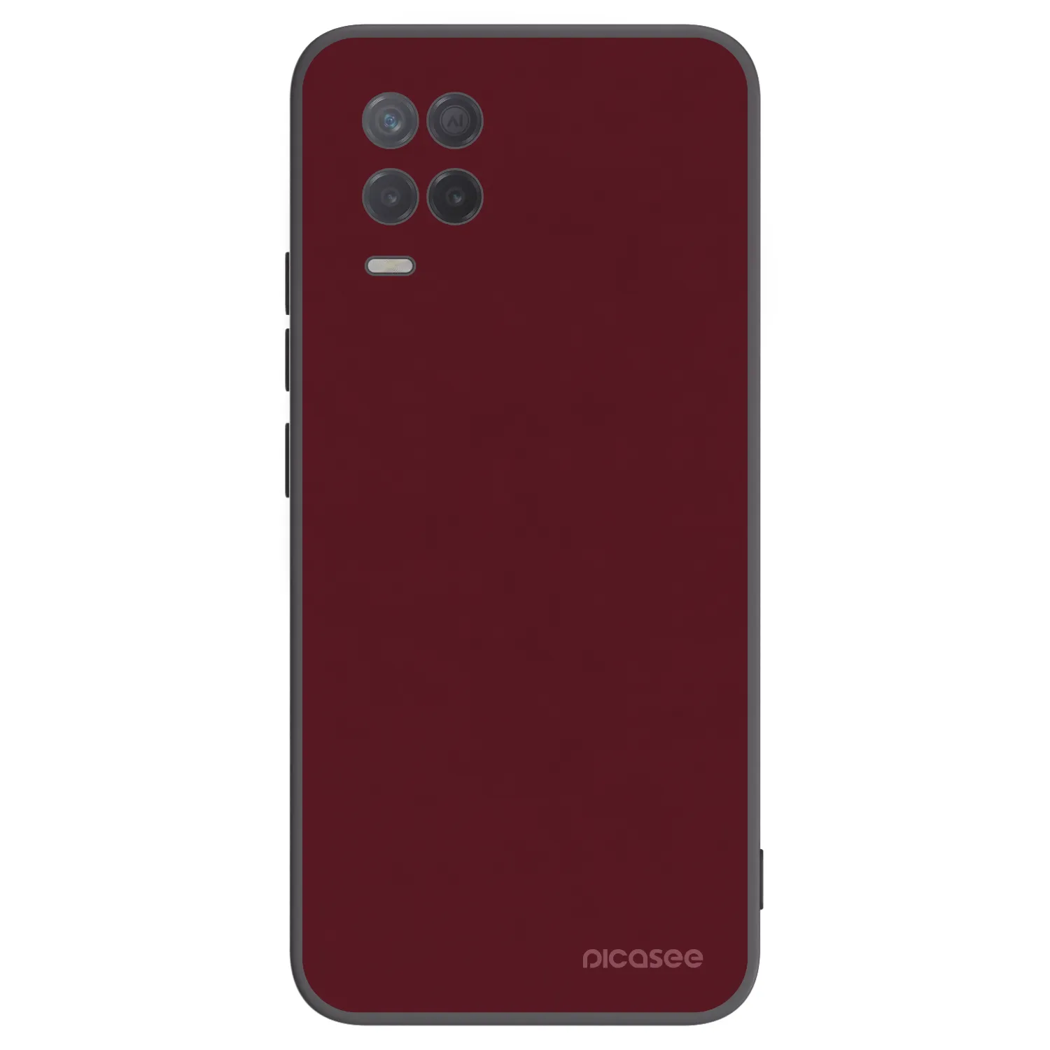Picasee Realme 8 5G Hülle - Schwarzes Silikon - Burgundy red