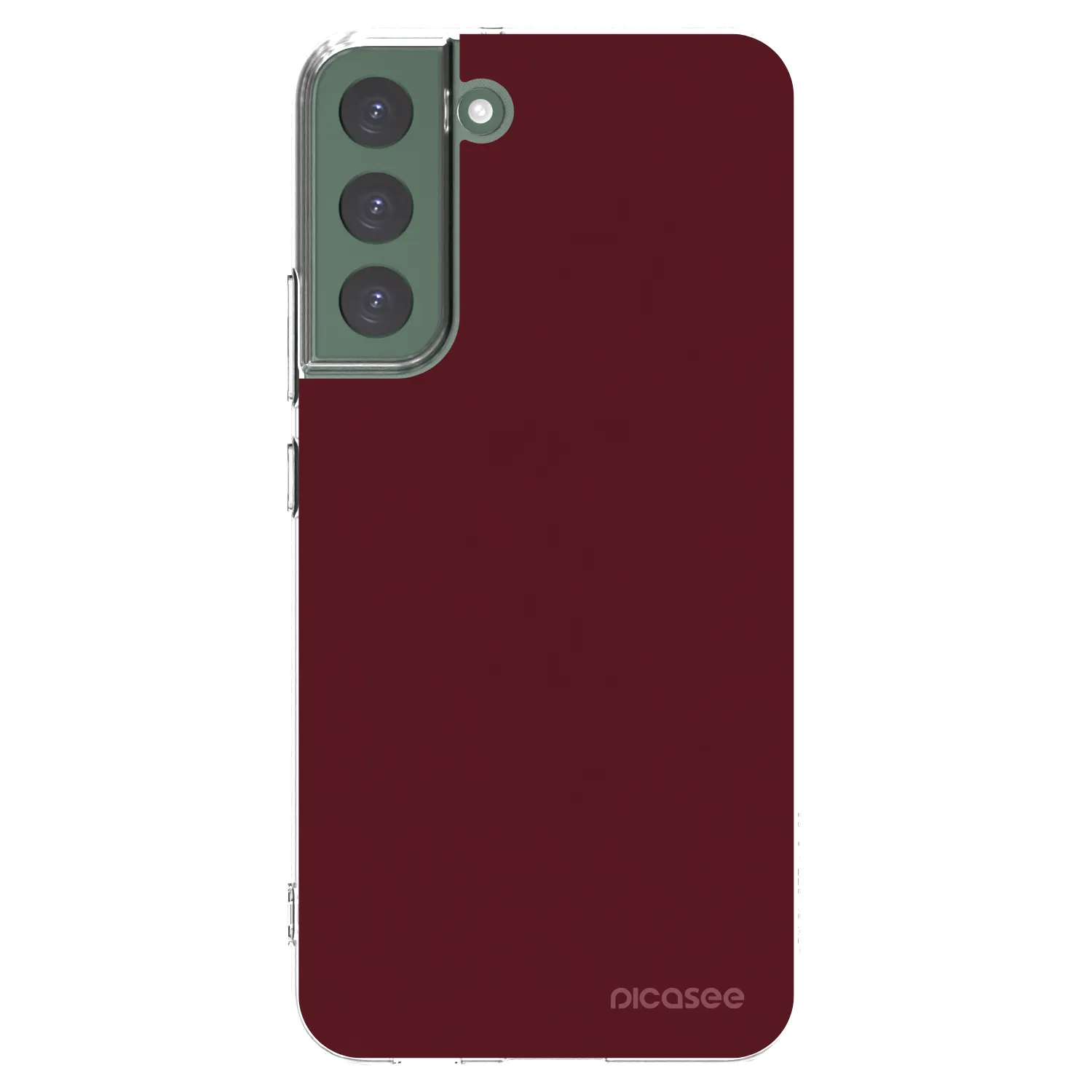 Picasee Samsung Galaxy S22+ 5G Hülle - Transparentes Silikon - Burgundy red