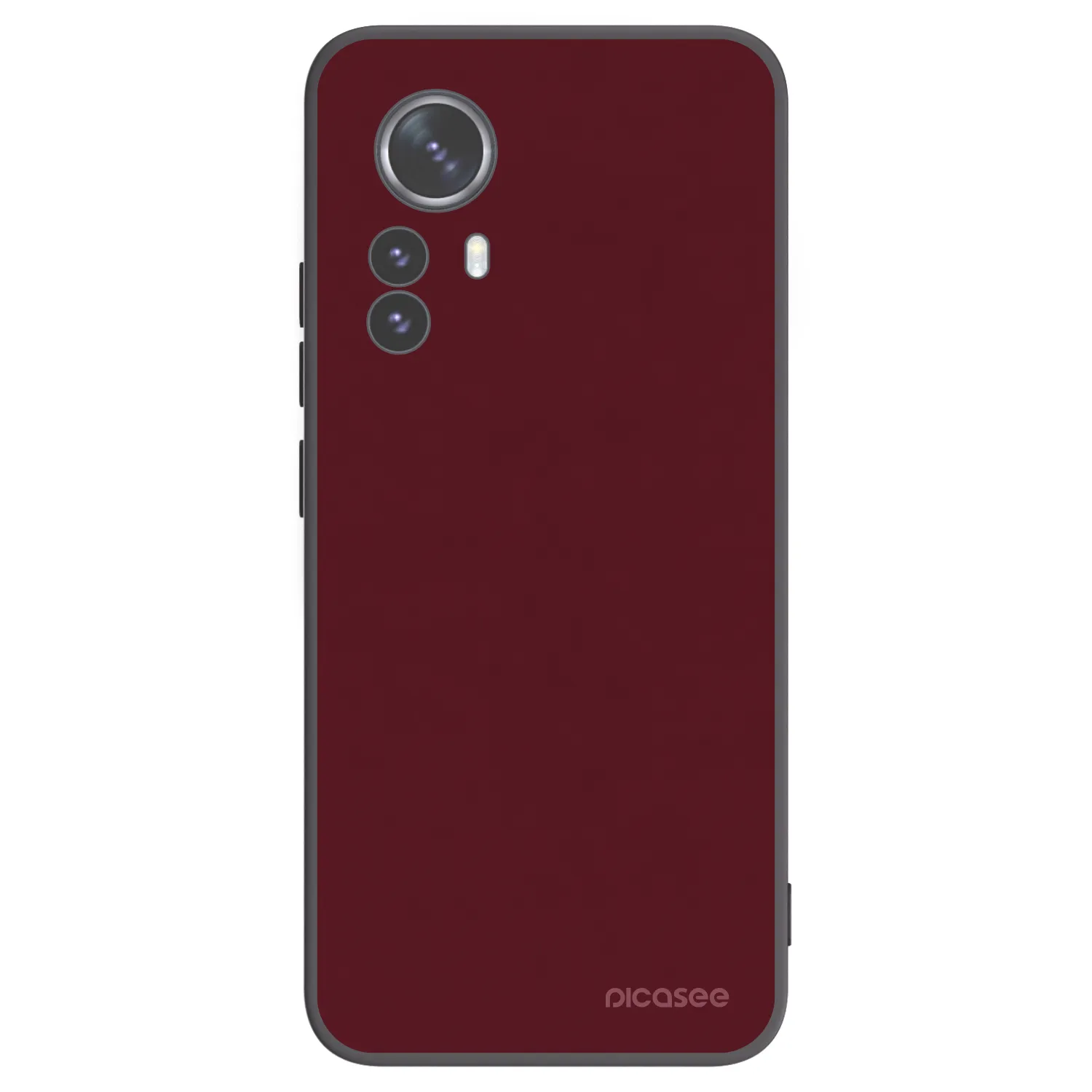 Picasee Xiaomi 12 Pro Hülle - Schwarzes Silikon - Burgundy red