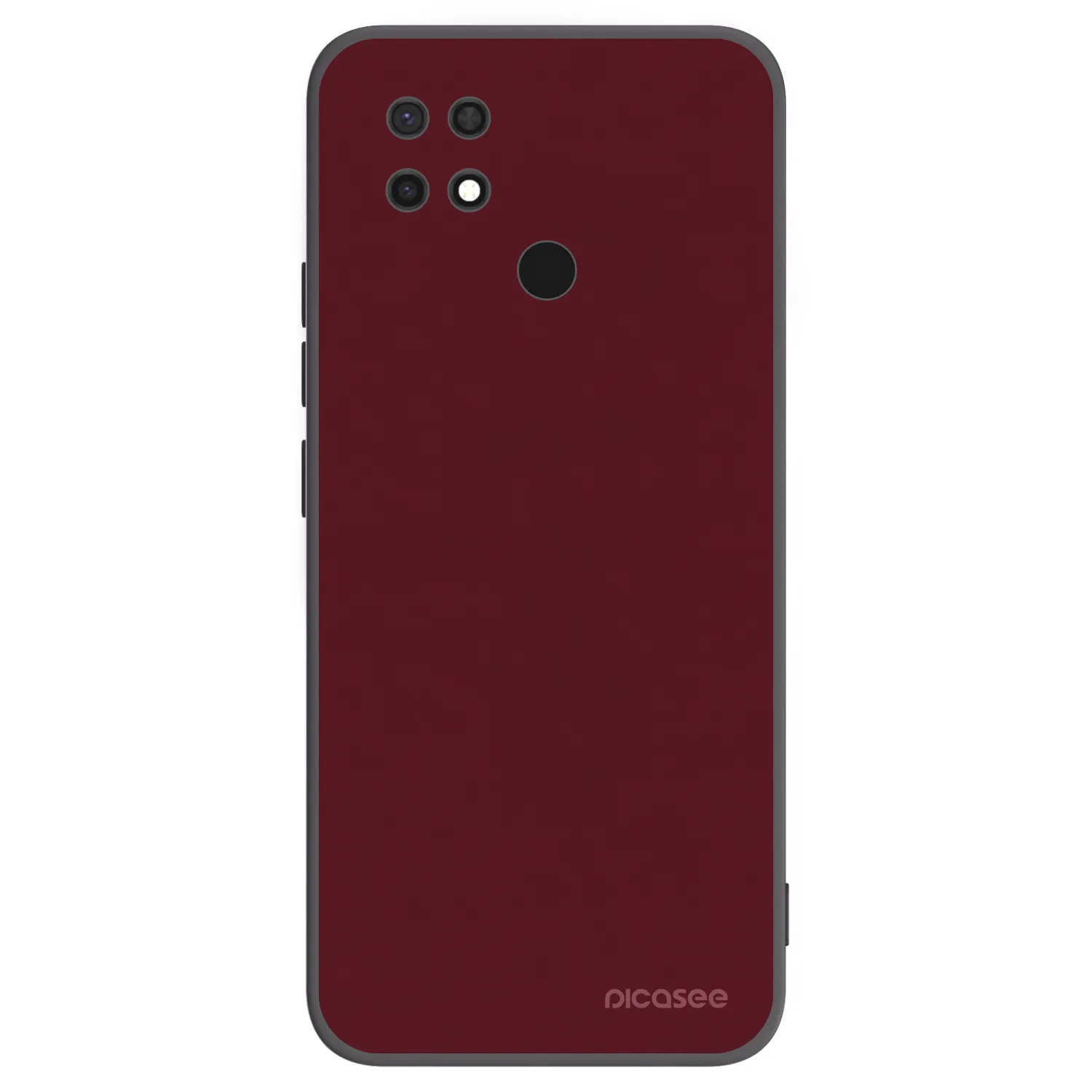 Picasee Xiaomi Redmi 10C Hülle - Schwarzes Silikon - Burgundy red