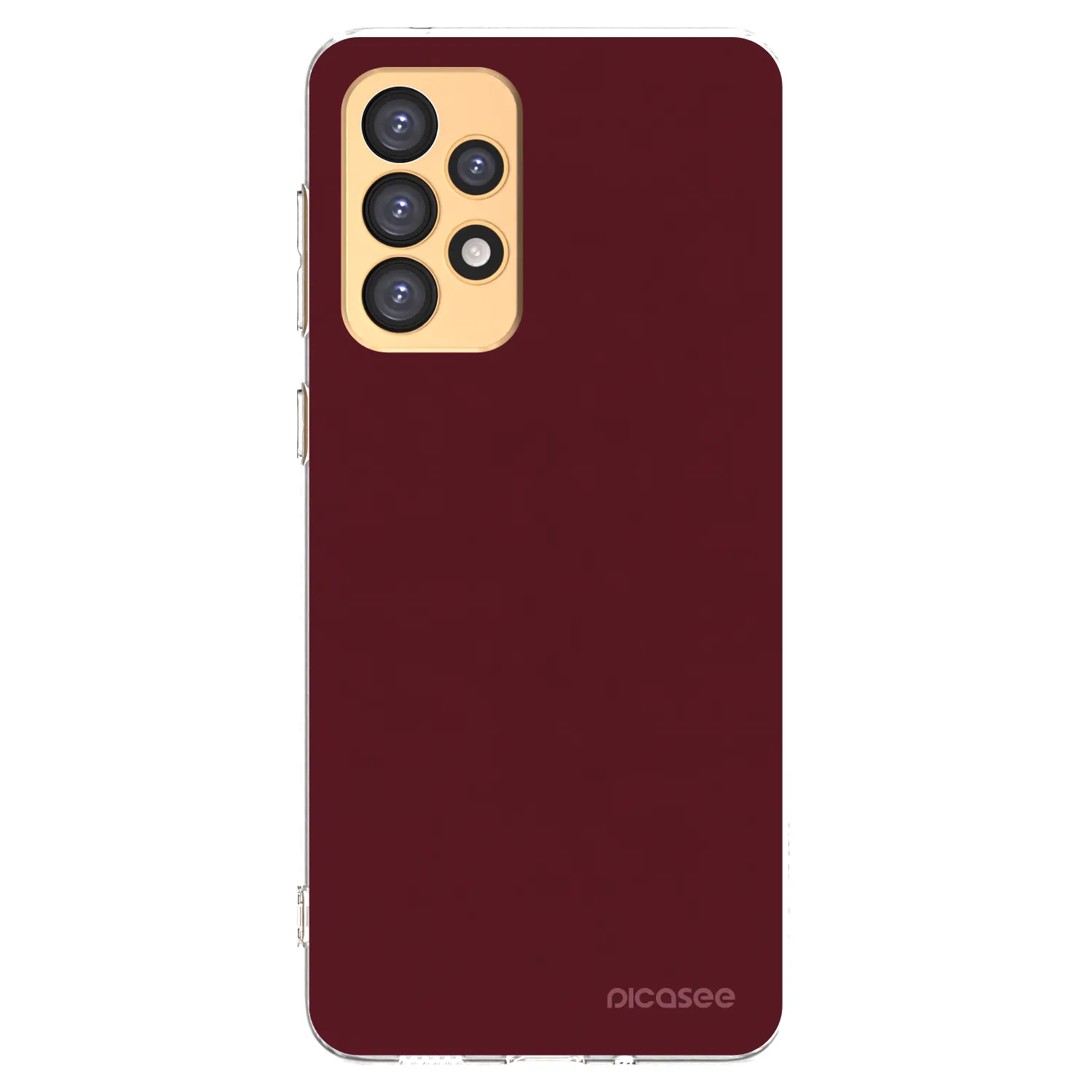 Picasee Samsung Galaxy A33 5G A336 Hülle - Transparentes Silikon - Burgundy red