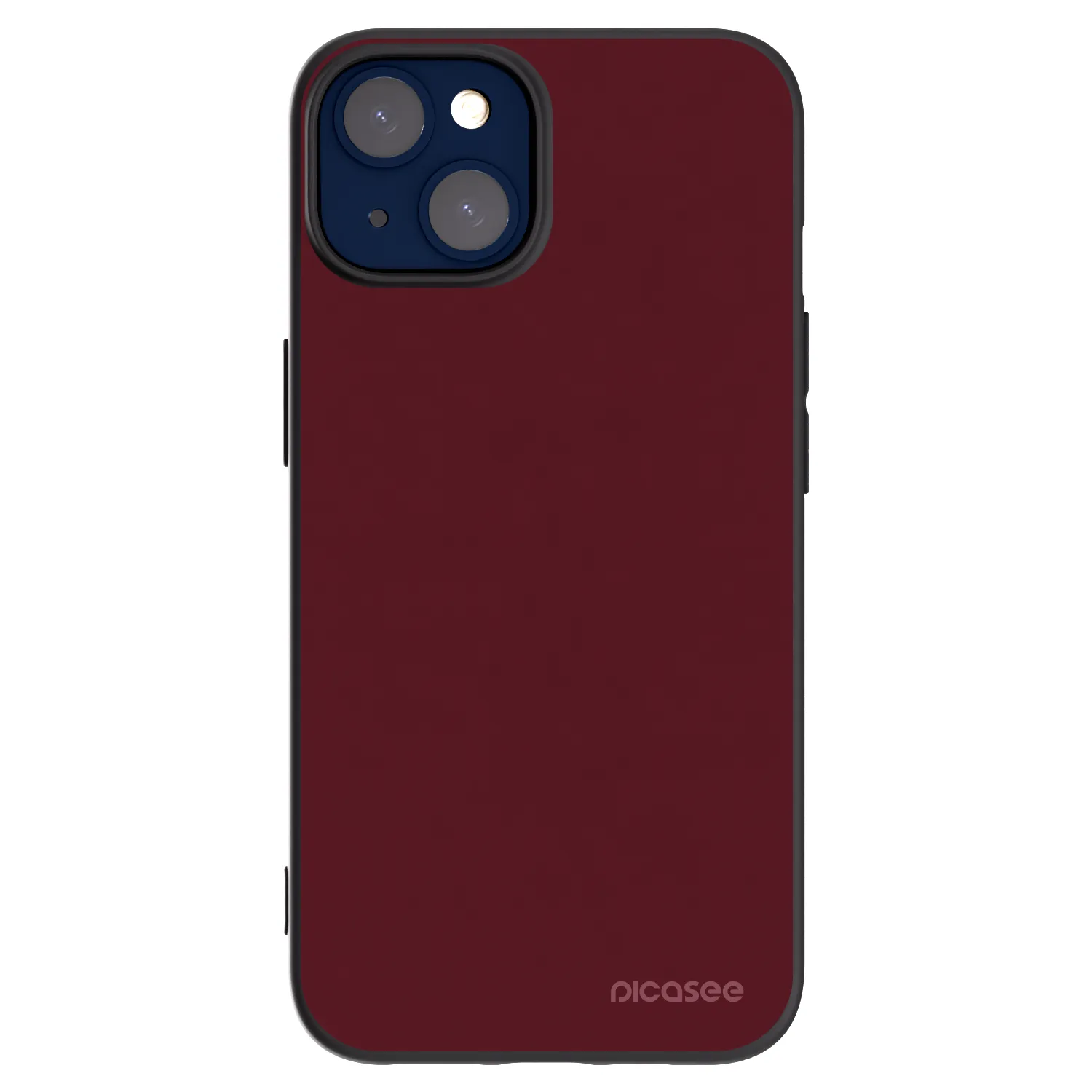 Picasee Apple iPhone 14 Hülle - Schwarzes Silikon - Burgundy red