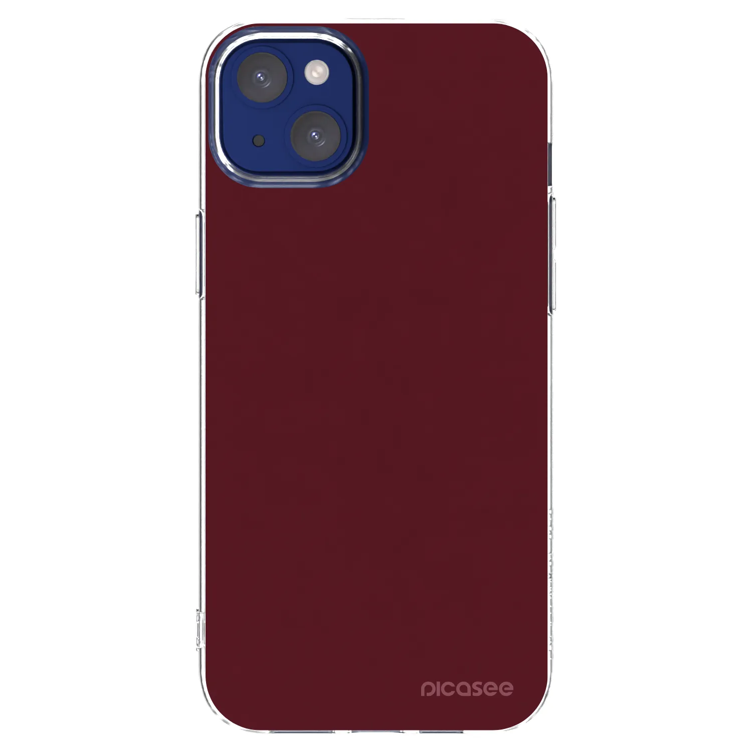 Picasee Apple iPhone 14 Plus Hülle - Transparentes Silikon - Burgundy red