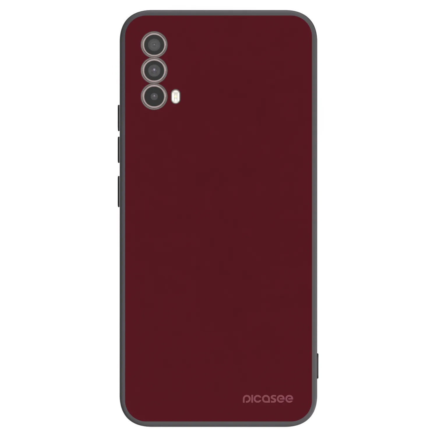 Picasee Motorola Moto E40 Hülle - Schwarzes Silikon - Burgundy red