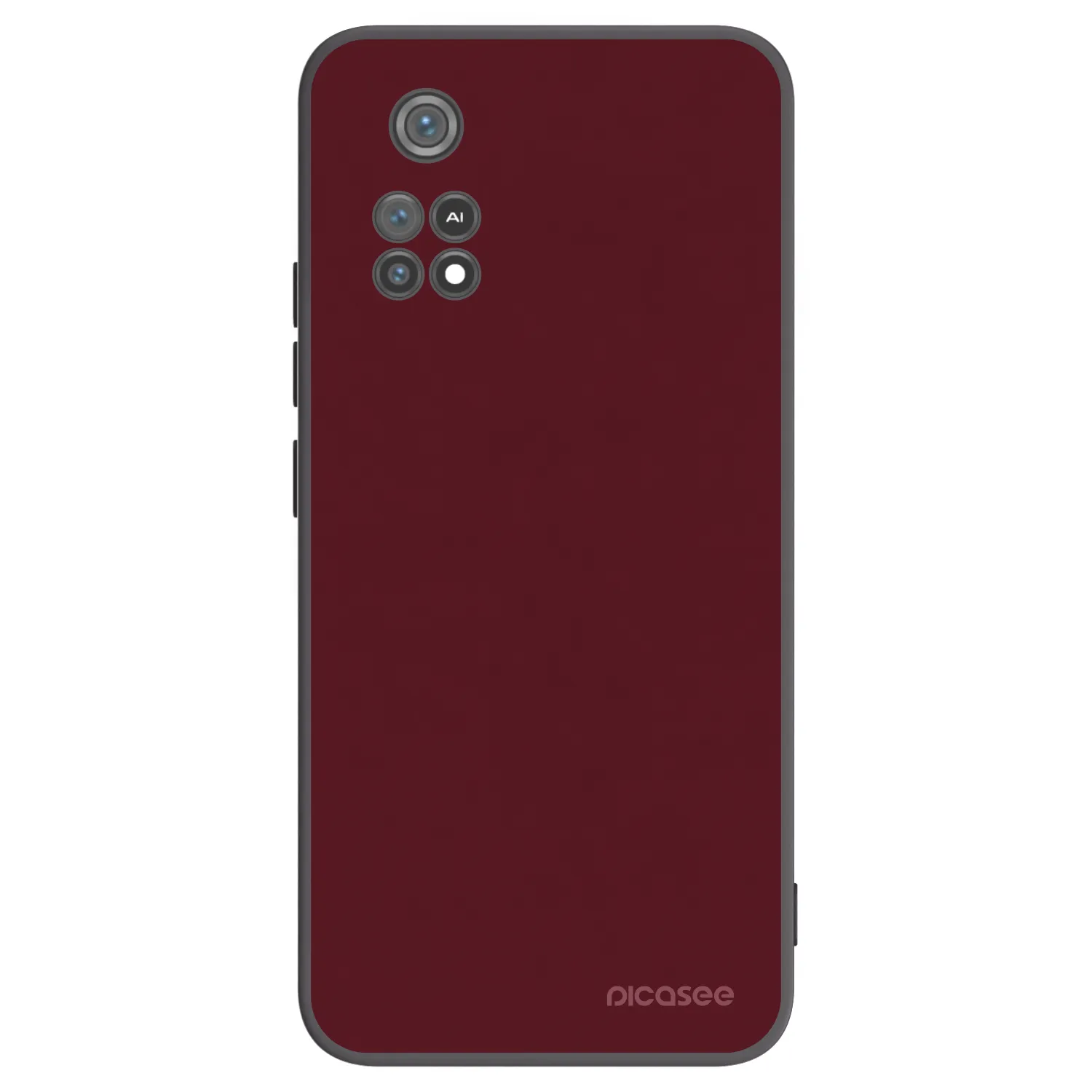 Picasee Xiaomi Poco M4 Pro Hülle - Schwarzes Silikon - Burgundy red