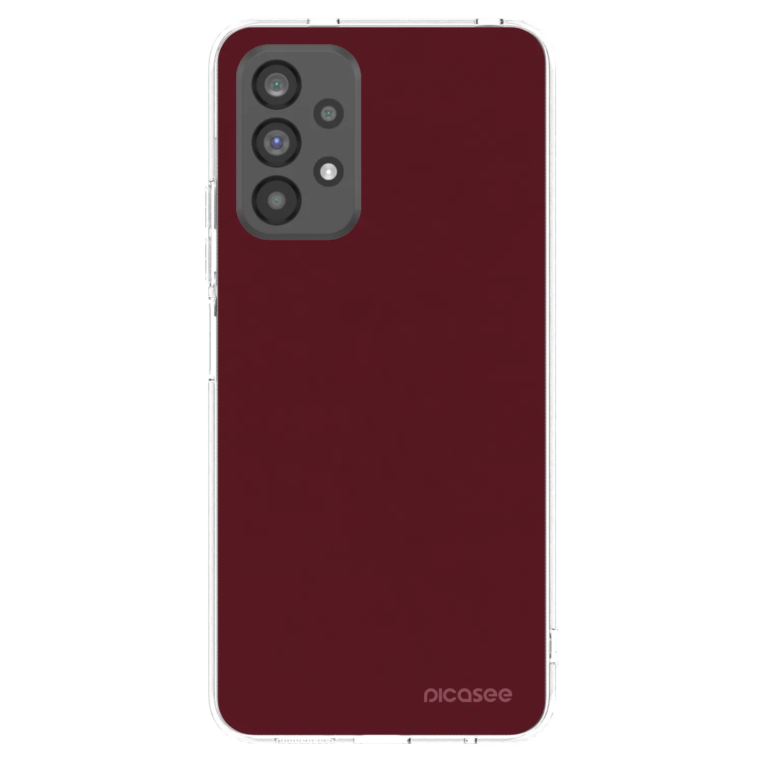 Picasee Samsung Galaxy A73 5G Hülle - Transparentes Silikon - Burgundy red