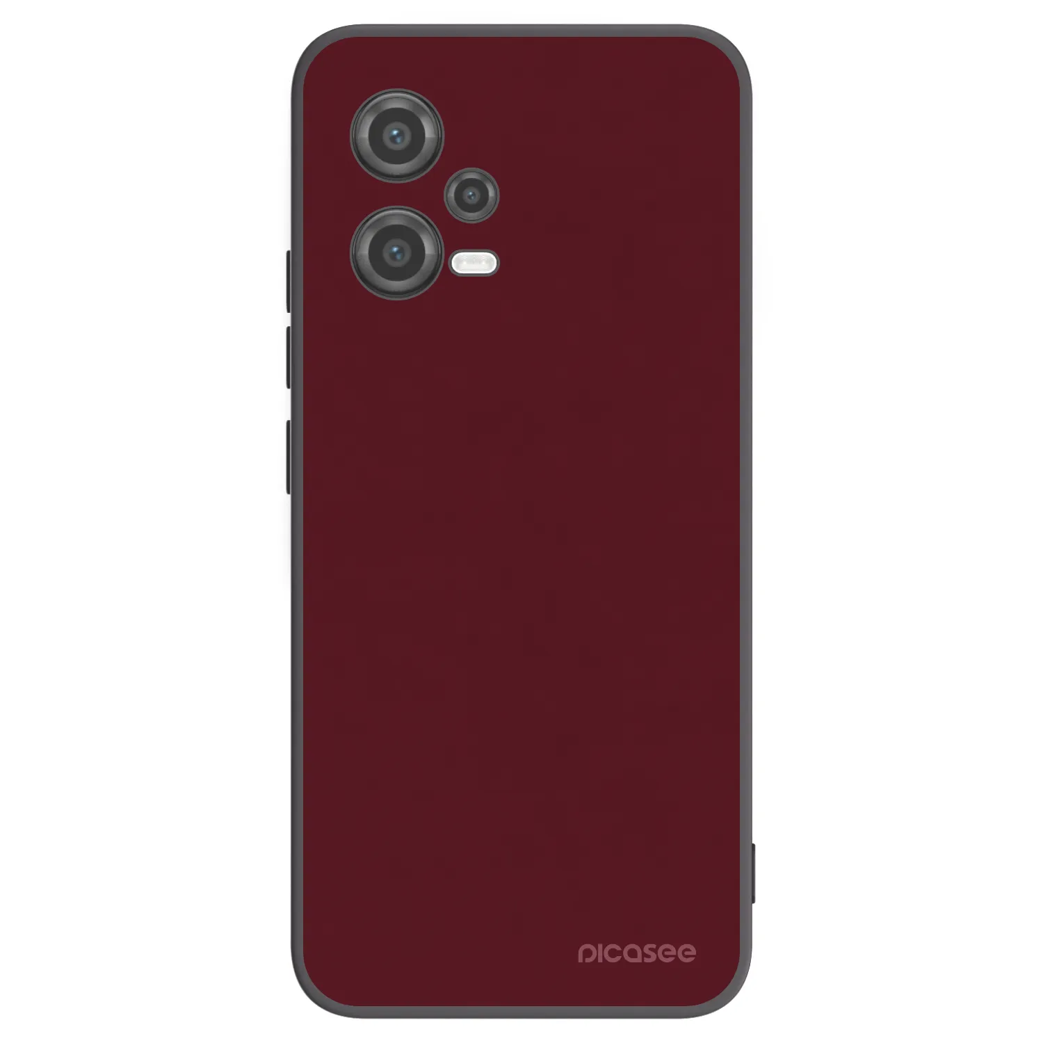 Picasee Xiaomi Poco X5 Hülle - Schwarzes Silikon - Burgundy red