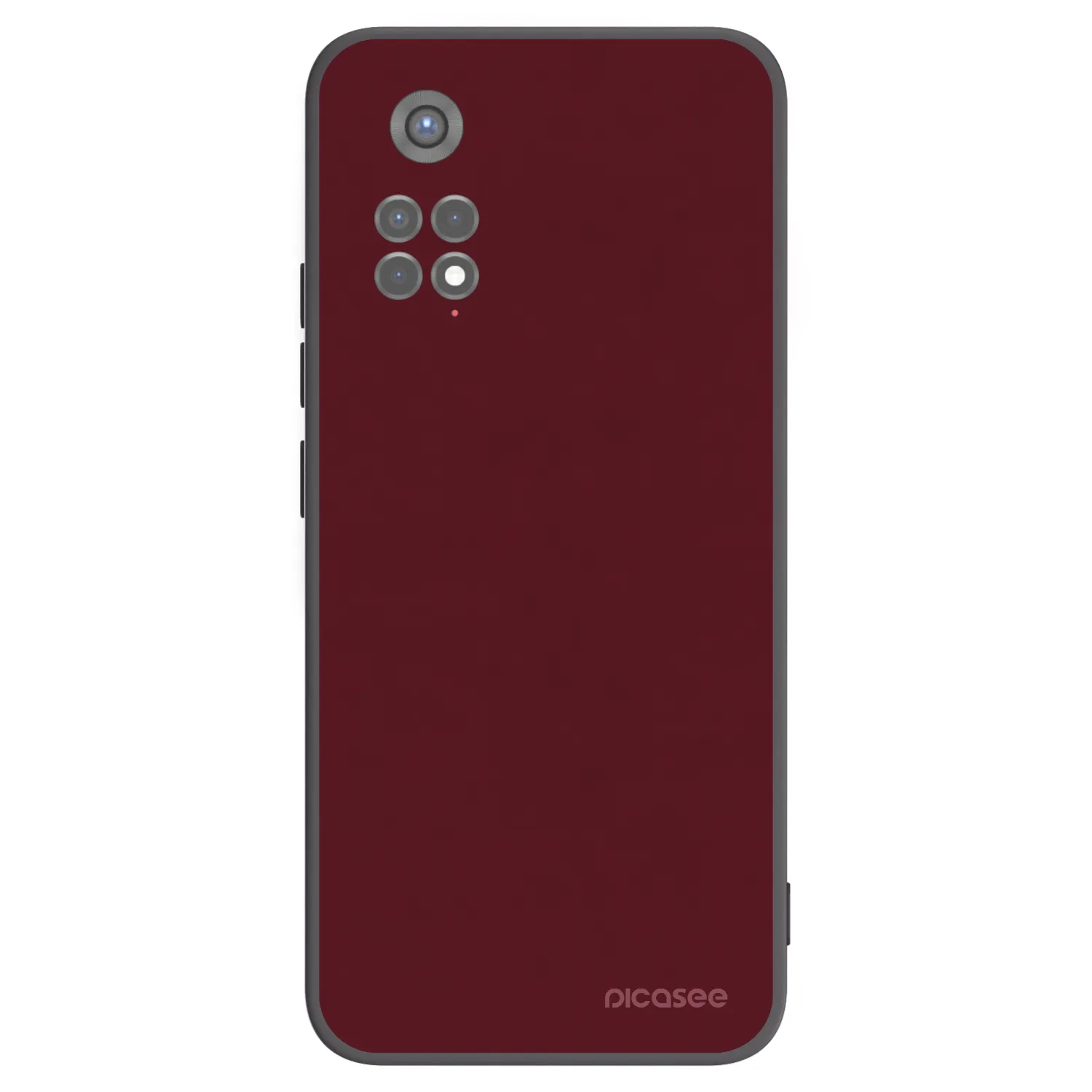 Picasee Xiaomi Redmi Note 11S 5G Hülle - Schwarzes Silikon - Burgundy red