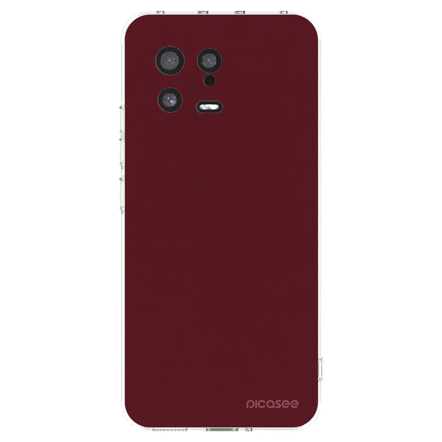Picasee Xiaomi 13 Hülle - Transparentes Silikon - Burgundy red