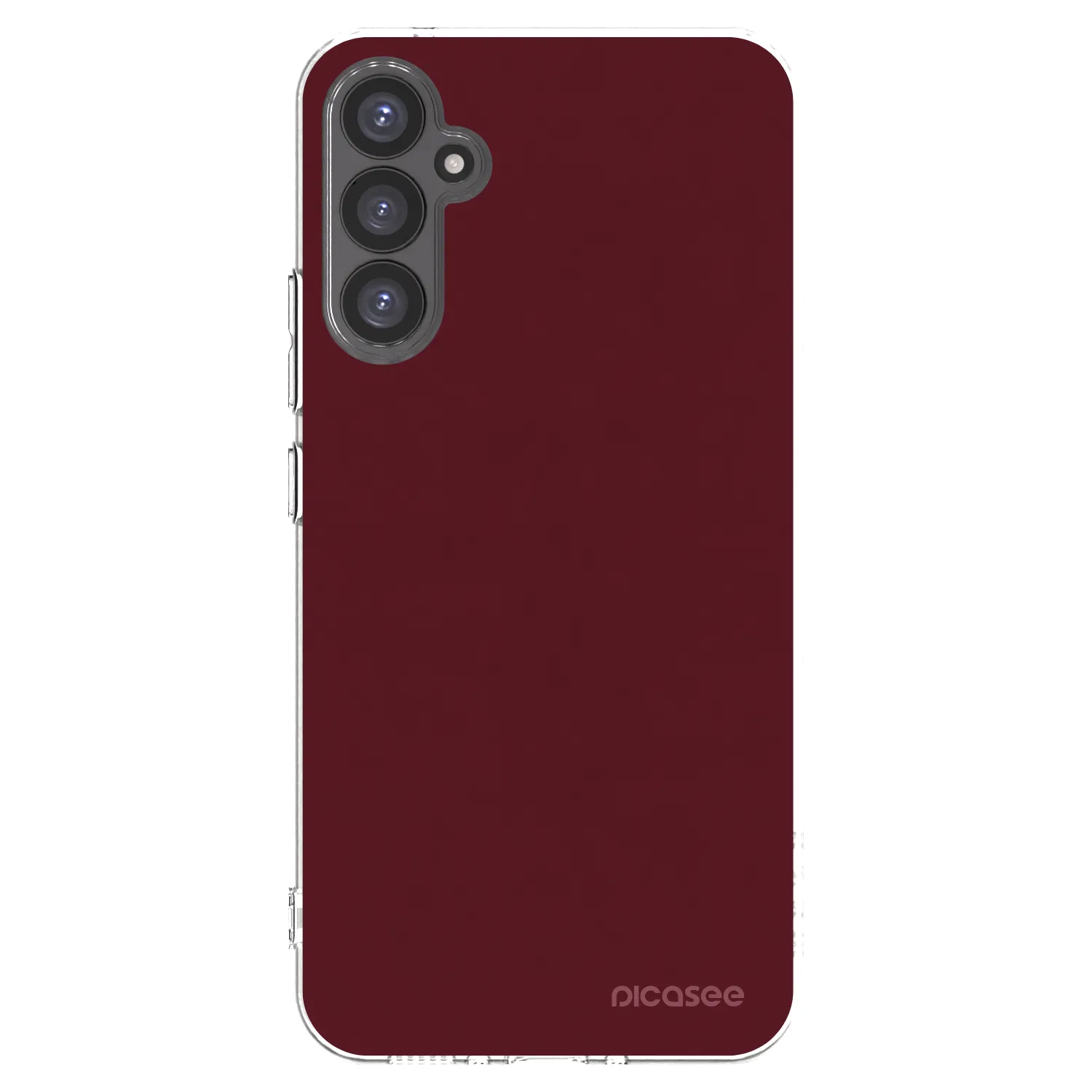 Picasee Samsung Galaxy A34 5G A346B Hülle - Transparentes Silikon - Burgundy red