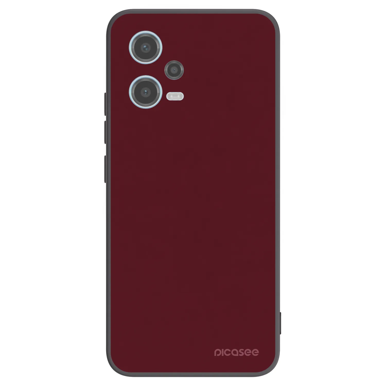 Picasee Xiaomi Redmi Note 12 5G Hülle - Schwarzes Silikon - Burgundy red