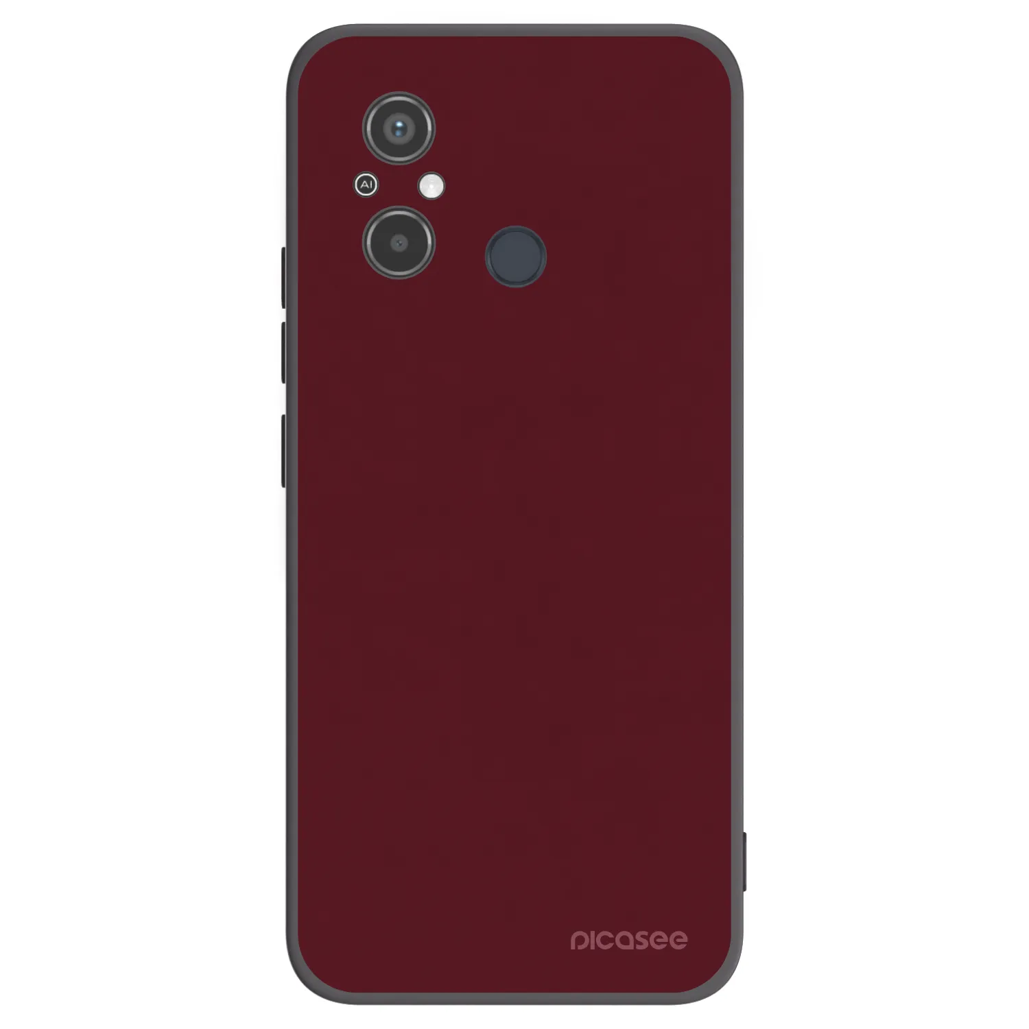 Picasee Xiaomi Redmi 12C Hülle - Schwarzes Silikon - Burgundy red