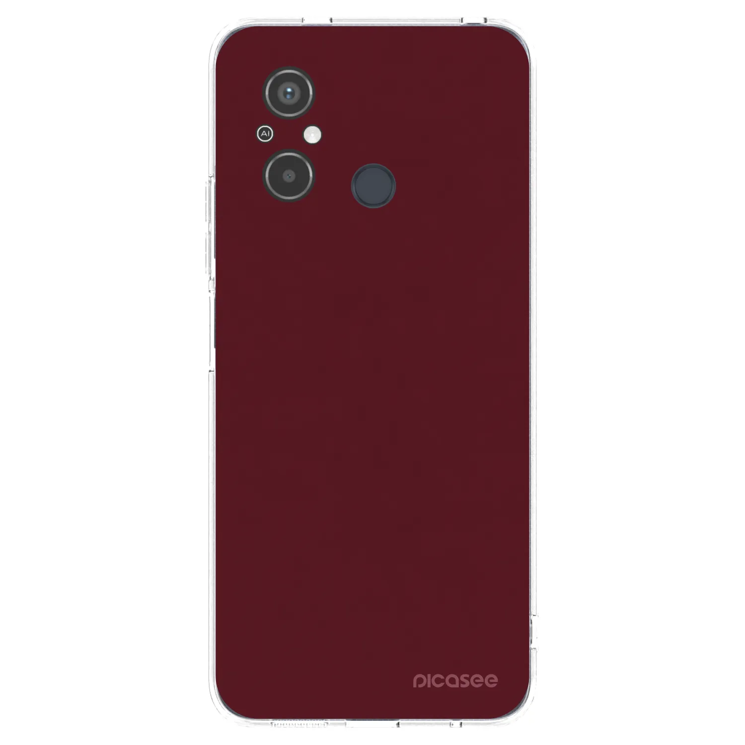Picasee Xiaomi Redmi 12C Hülle - Transparentes Silikon - Burgundy red