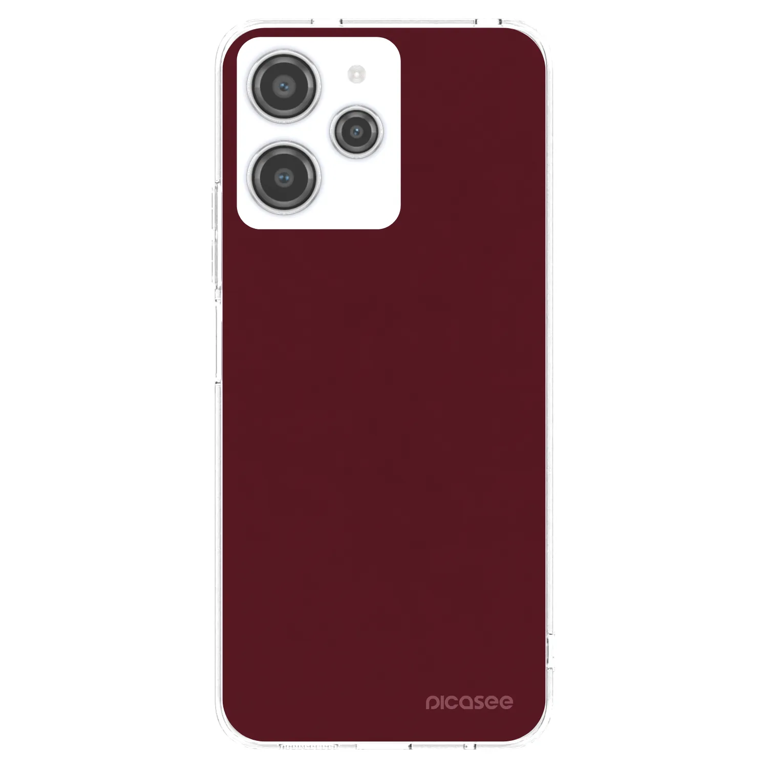 Picasee Xiaomi Redmi 12 4G Hülle - Transparentes Silikon - Burgundy red