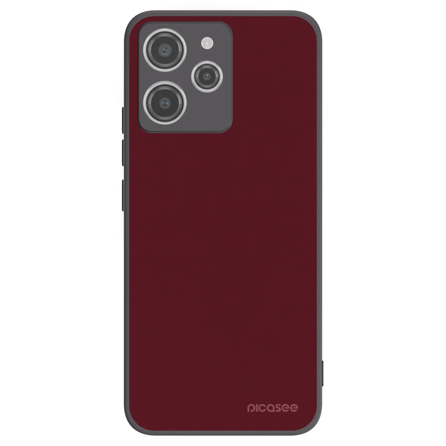 Picasee Xiaomi Redmi 12 4G Hülle - Schwarzes Silikon - Burgundy red