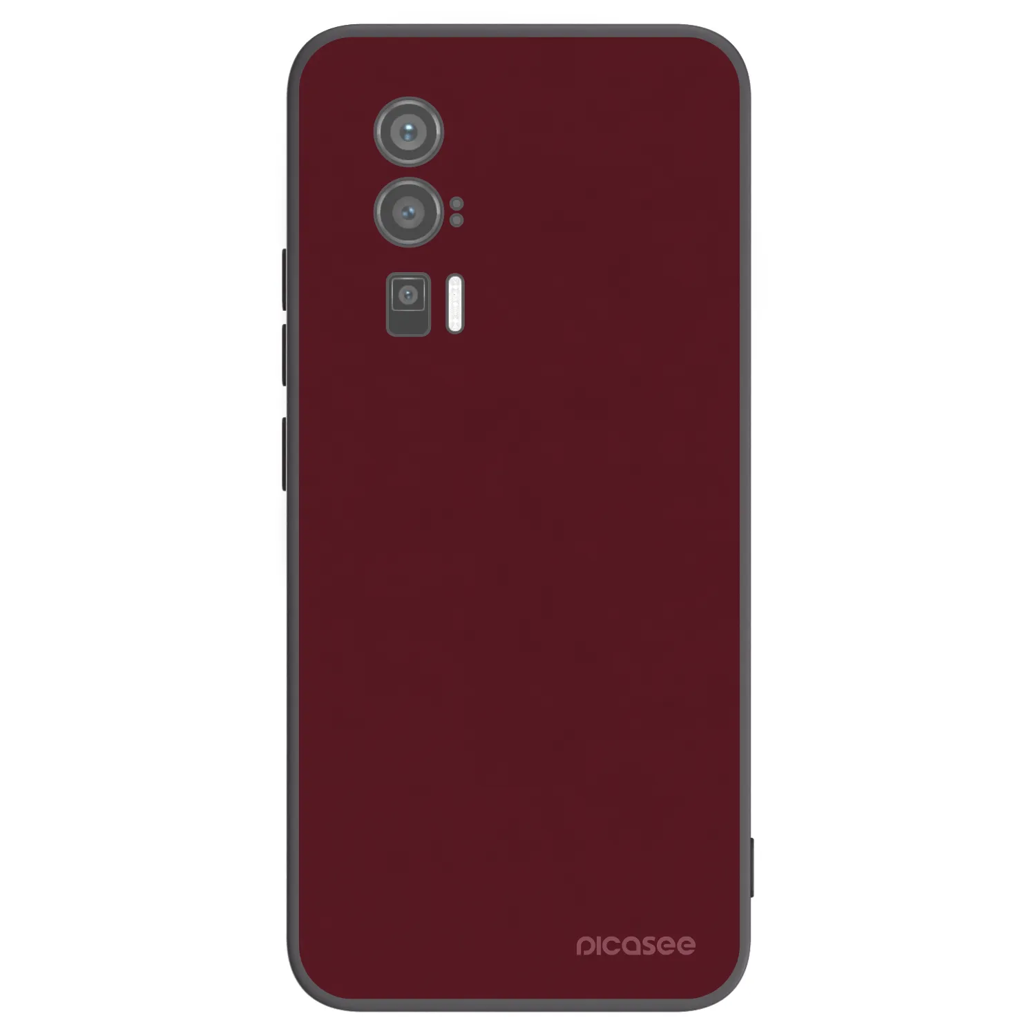 Picasee Xiaomi Poco F5 Pro 5G Hülle - Schwarzes Silikon - Burgundy red