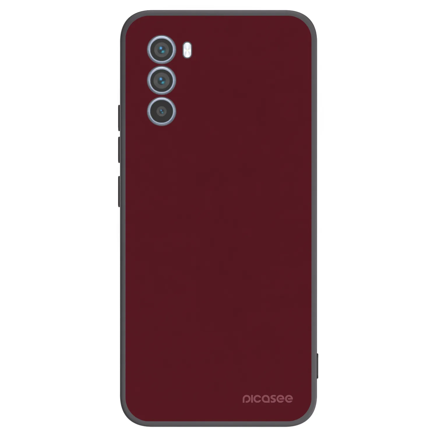 Picasee Motorola Moto G62 Hülle - Schwarzes Silikon - Burgundy red