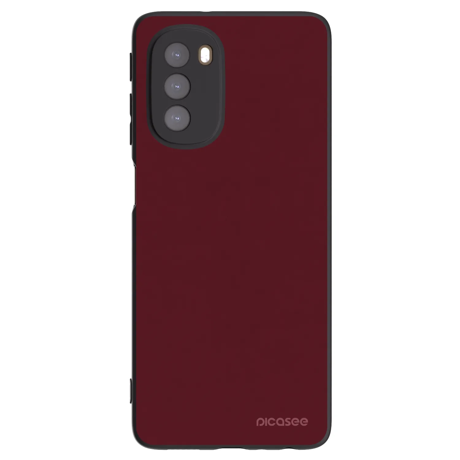 Picasee Motorola Moto G51 Hülle - Schwarzes Silikon - Burgundy red